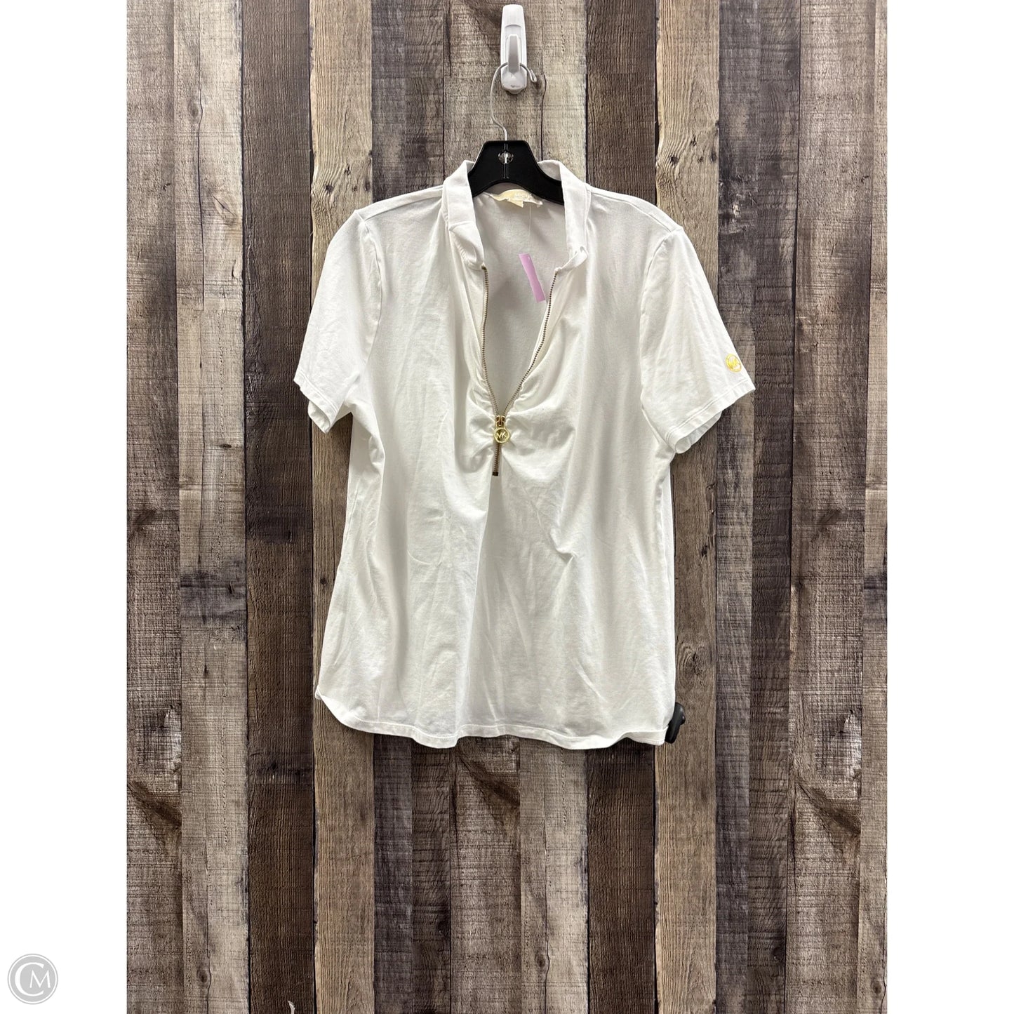 Top Short Sleeve By Michael By Michael Kors In White, Size: Xl
