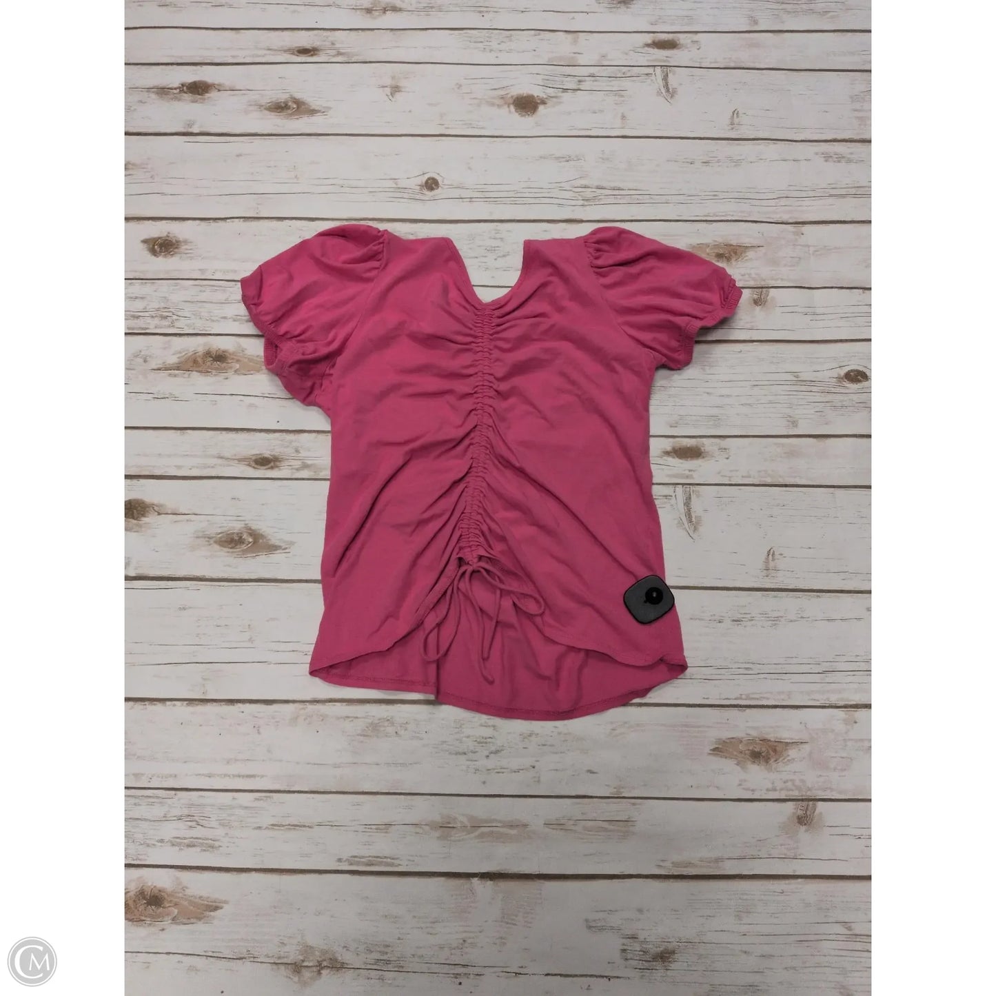 Top Short Sleeve By Cme In Pink, Size: M