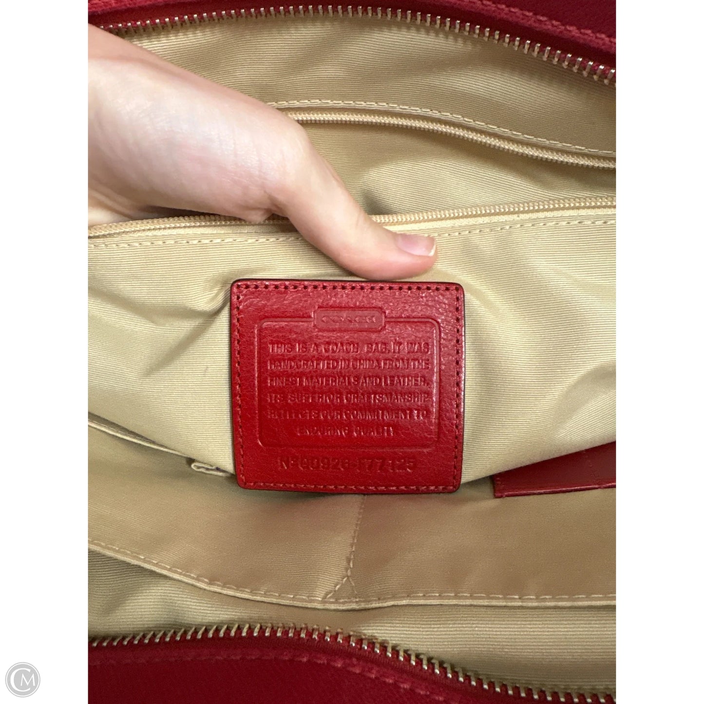 Handbag Designer By Coach, Size: Large