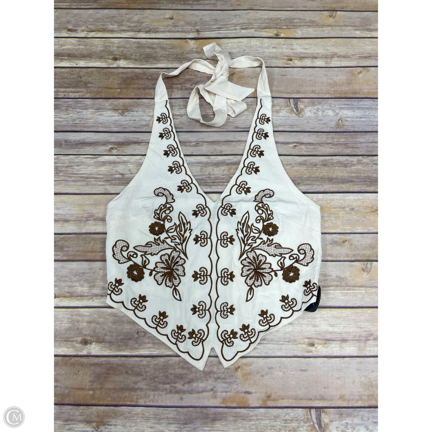 Top Sleeveless By Cmf In Cream, Size: S
