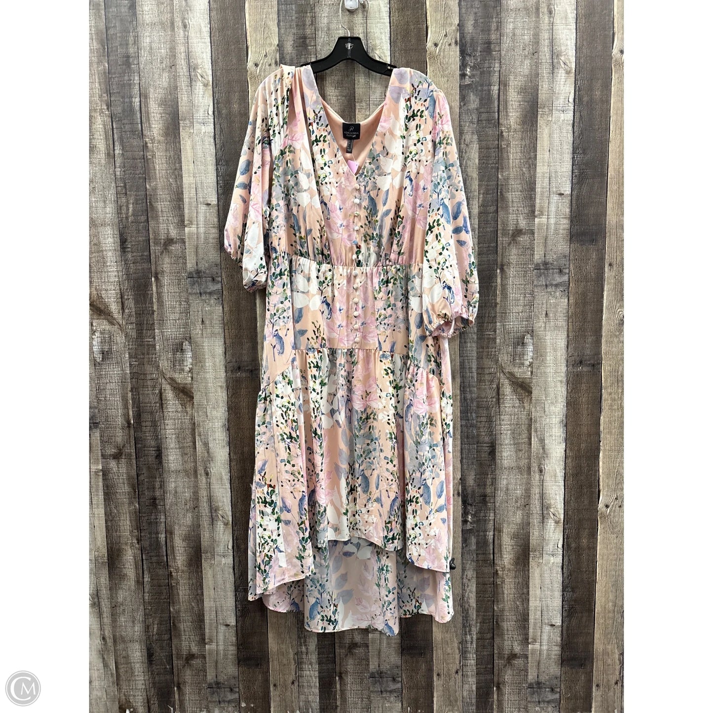 Dress Casual Maxi By Adrianna Papell In Floral Print, Size: 18