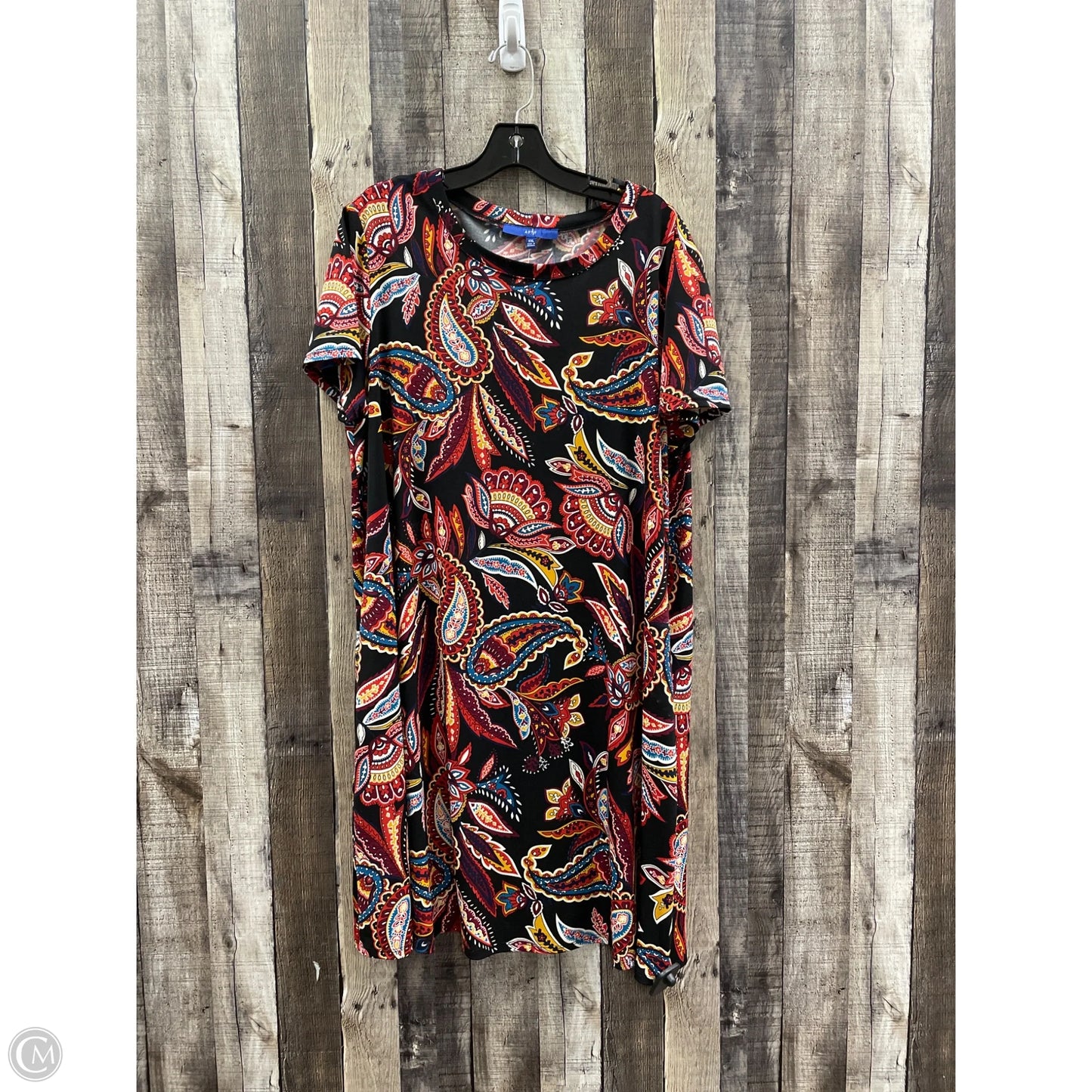 Dress Casual Midi By Apt 9 In Black, Size: Xxl