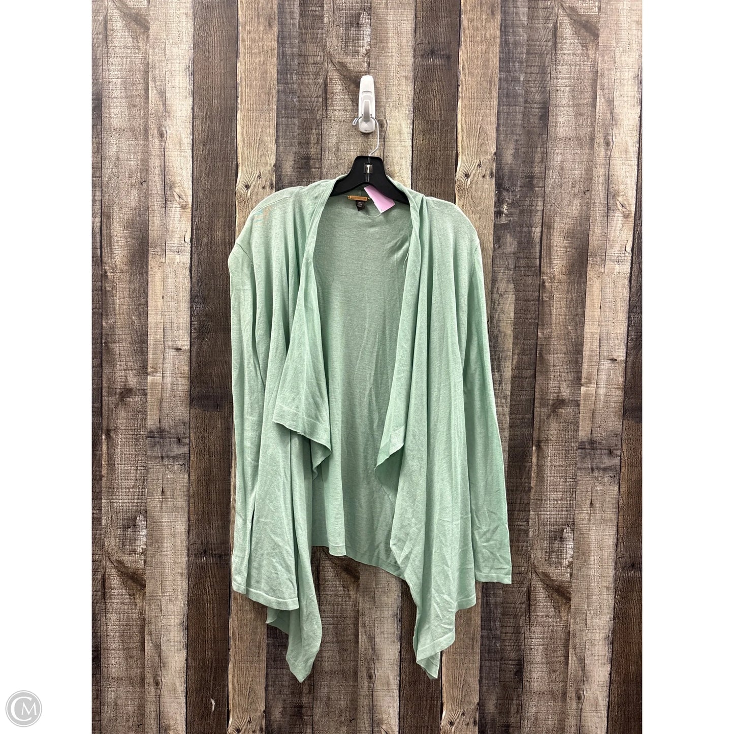 Cardigan By Dana Buchman In Green, Size: Xl