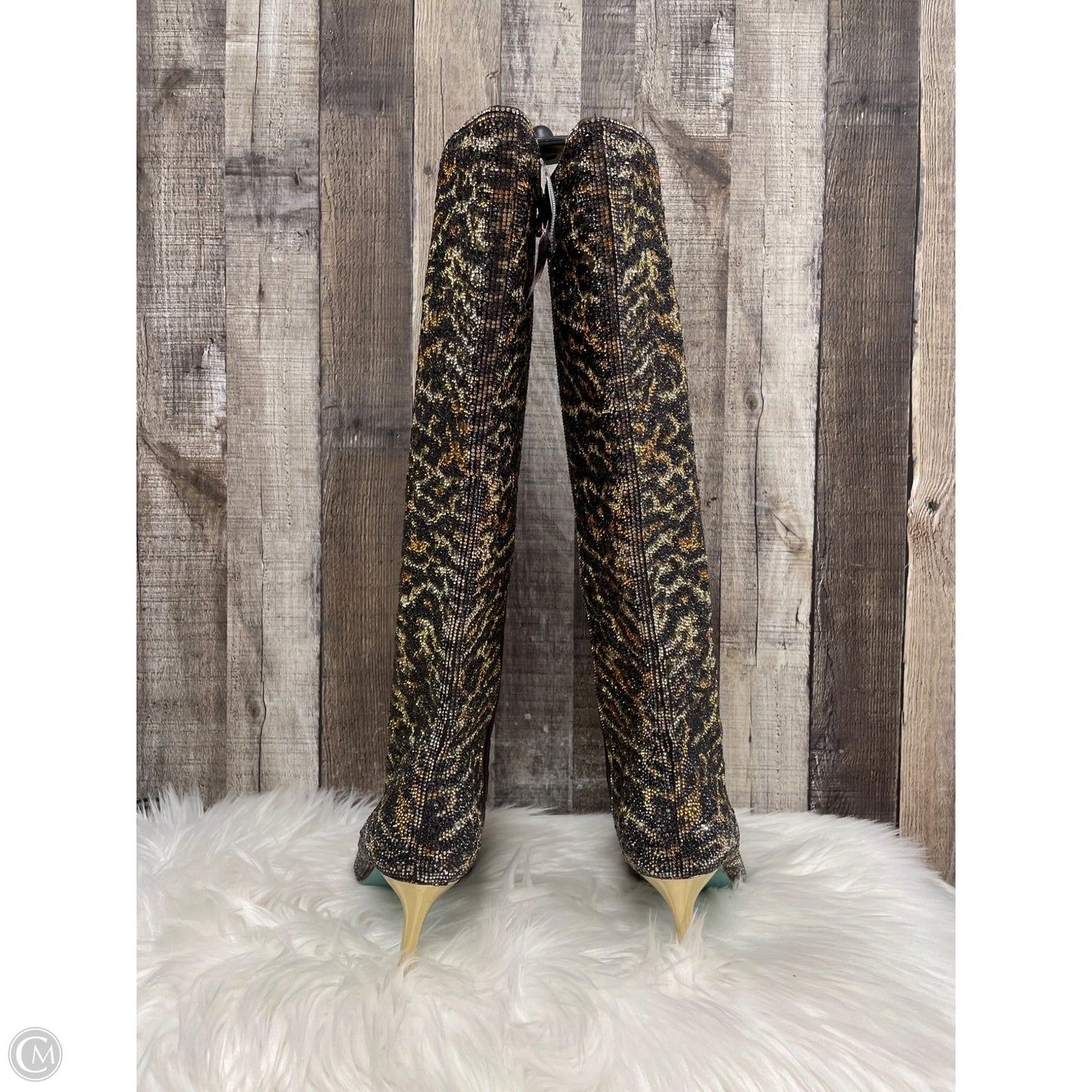 Boots Mid-calf Heels By Betsey Johnson In Brown, Size: 9