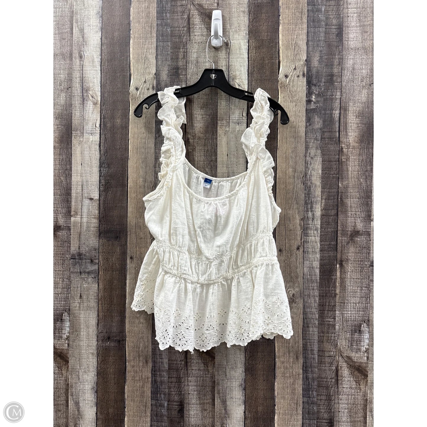 Top Sleeveless By Old Navy In Cream, Size: Xxl