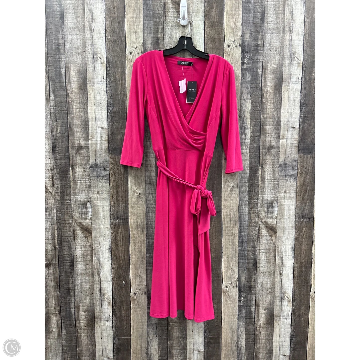 Dress Casual Midi By Lauren By Ralph Lauren In Pink, Size: S