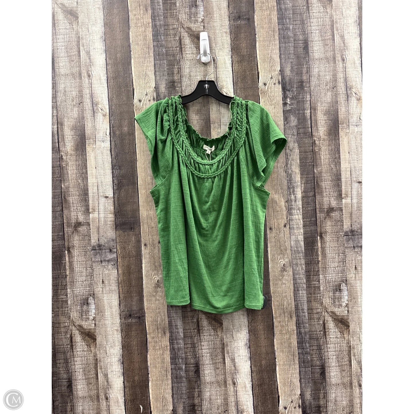 Top Short Sleeve By Max Studio In Green, Size: 2x