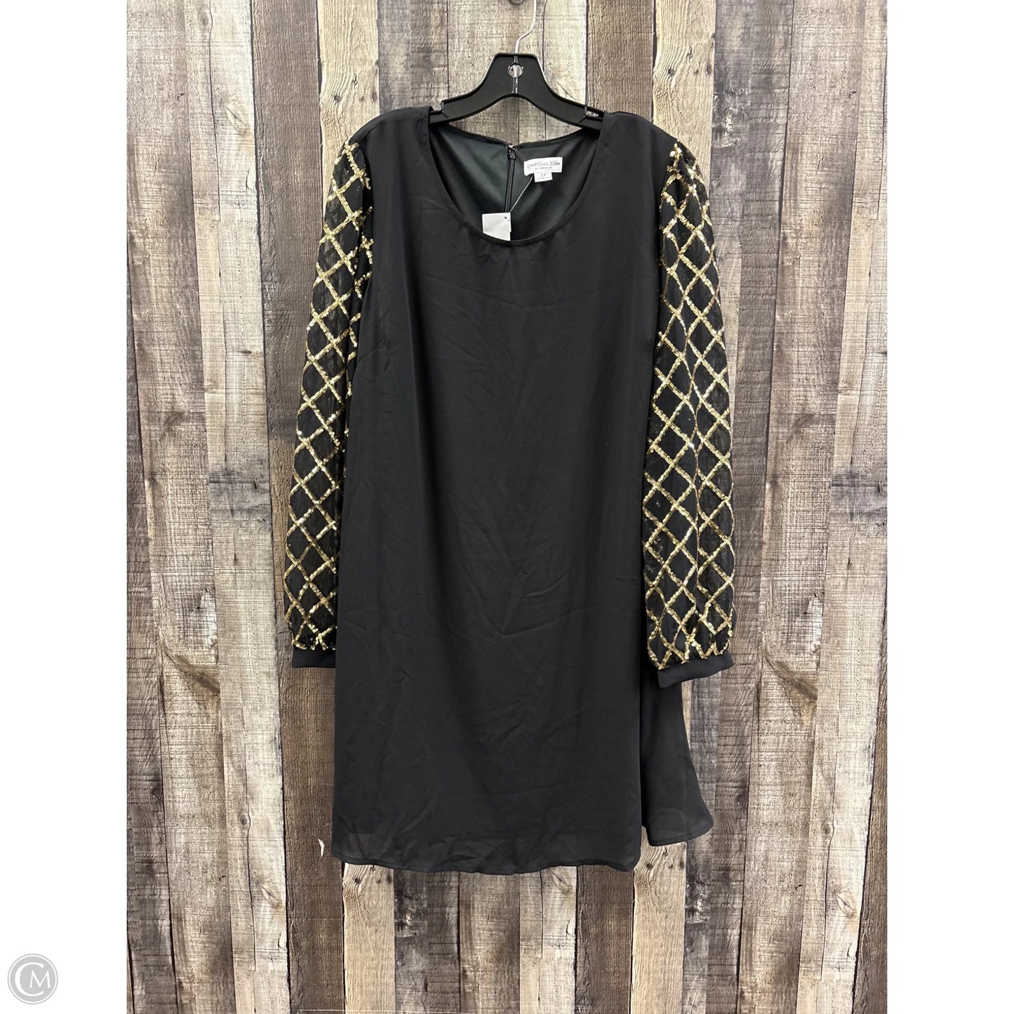 Dress Casual Short By Chicsoul In Black, Size: 2x