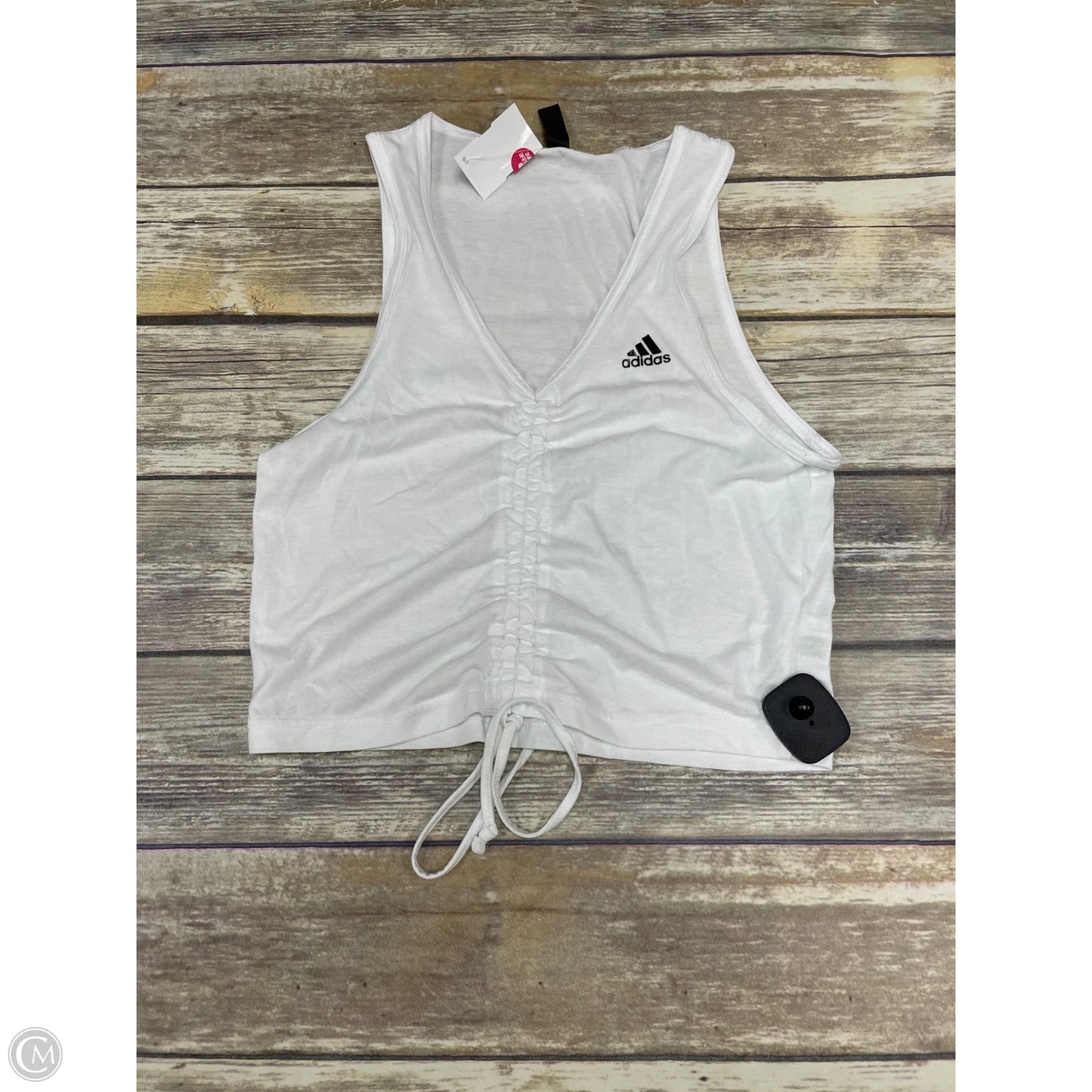 Athletic Tank Top By Adidas In White, Size: M