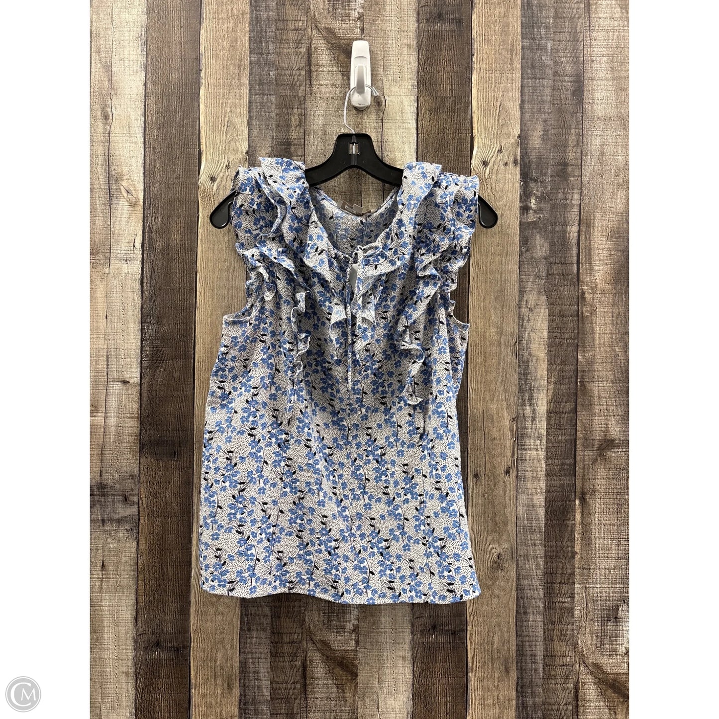 Top Short Sleeve By Loft In Blue, Size: M