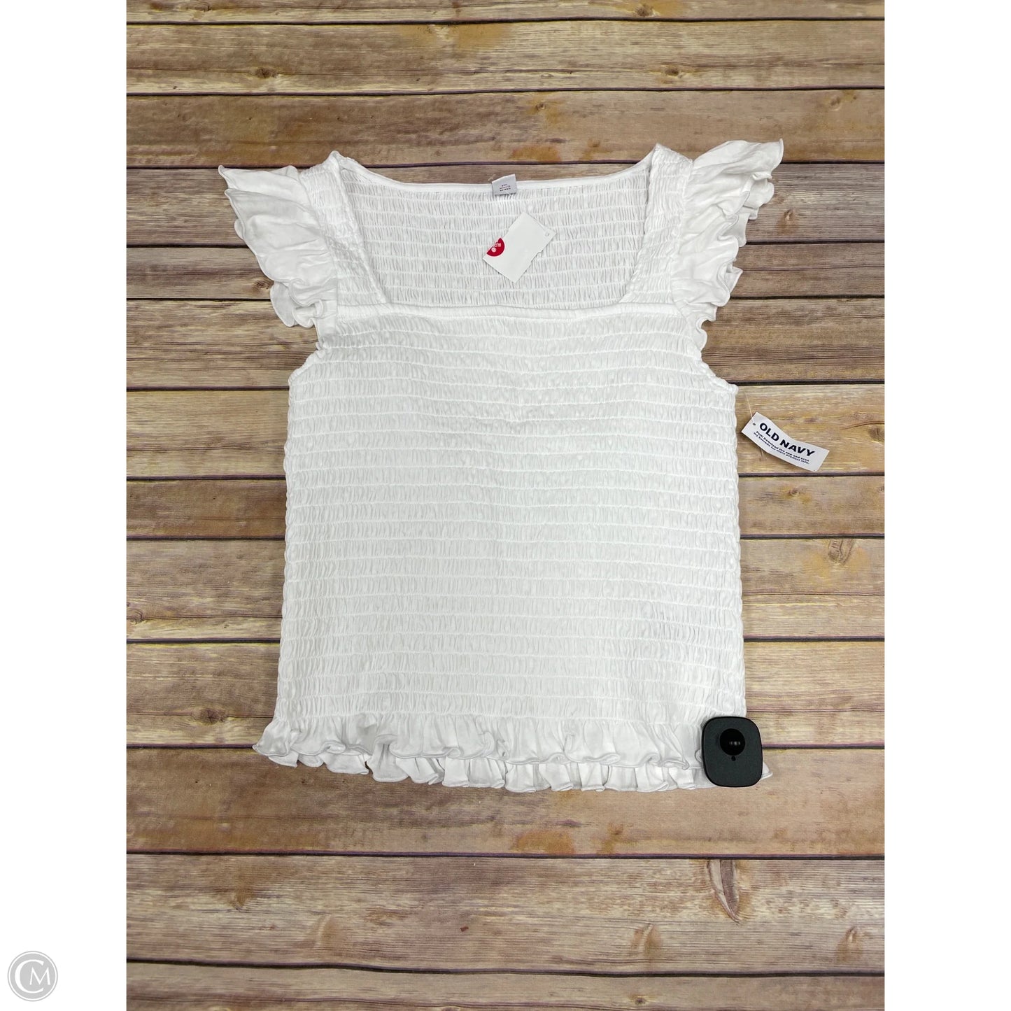 Top Short Sleeve By Old Navy In White, Size: S