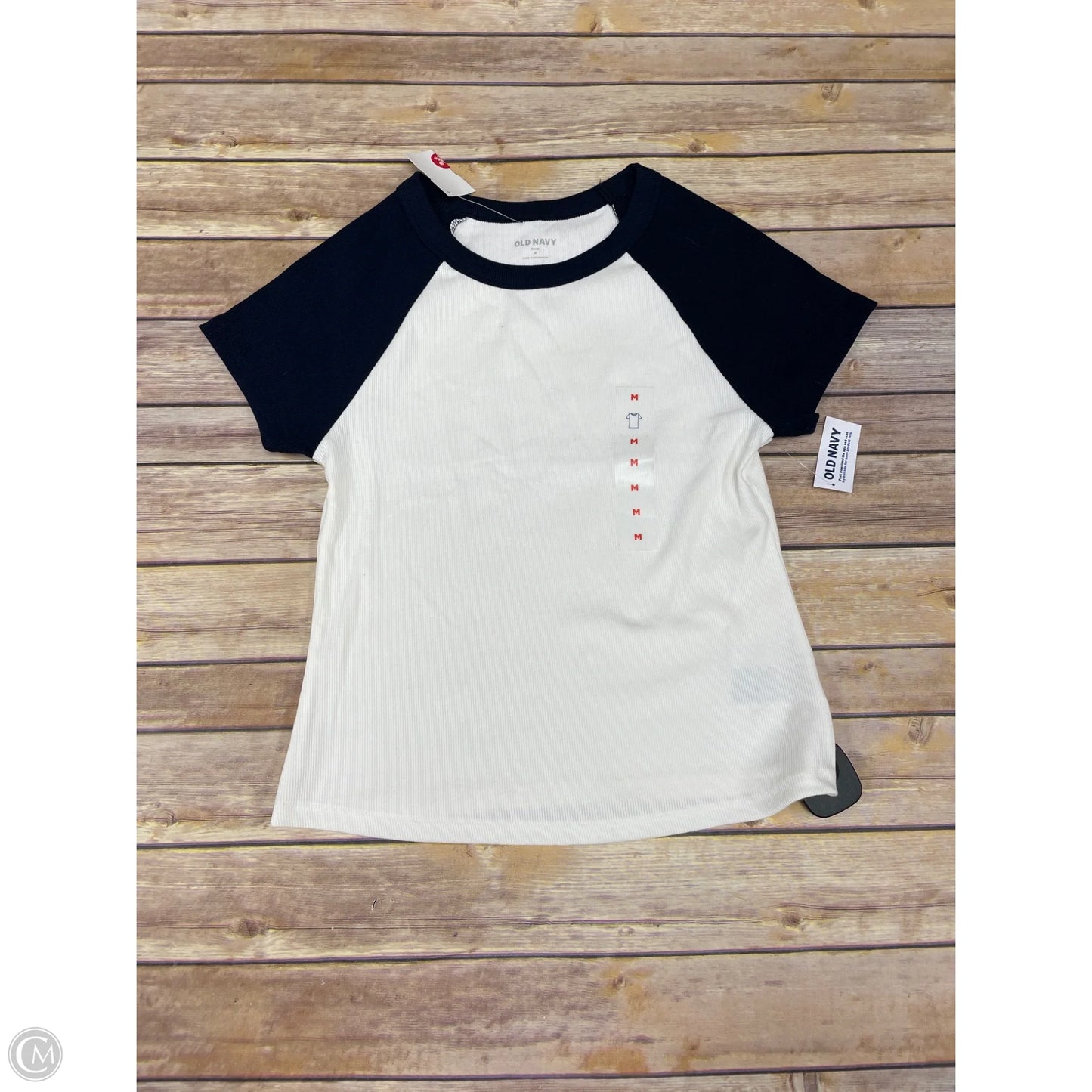Top Short Sleeve By Old Navy In White, Size: M