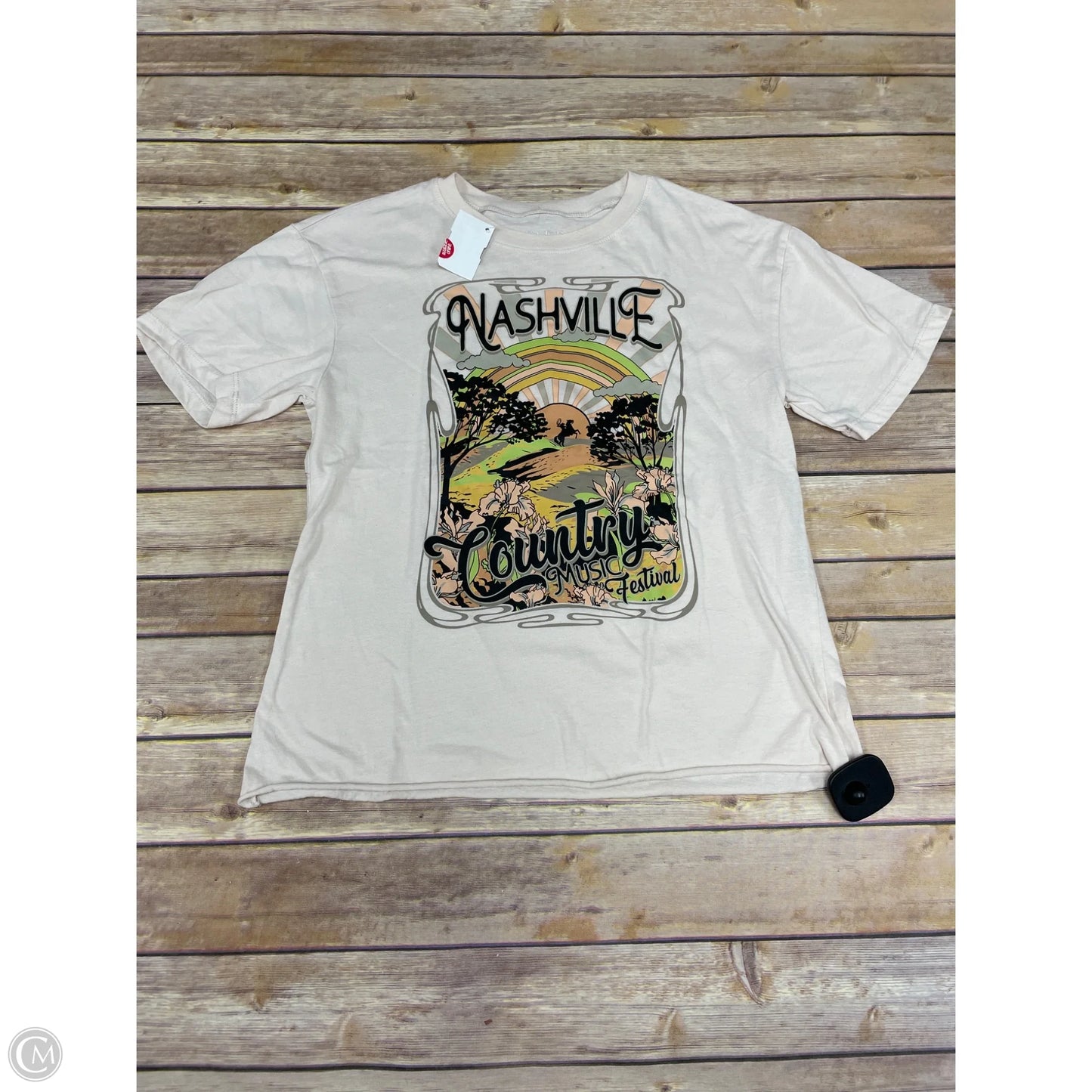 Top Short Sleeve By Awake In Peach, Size: S