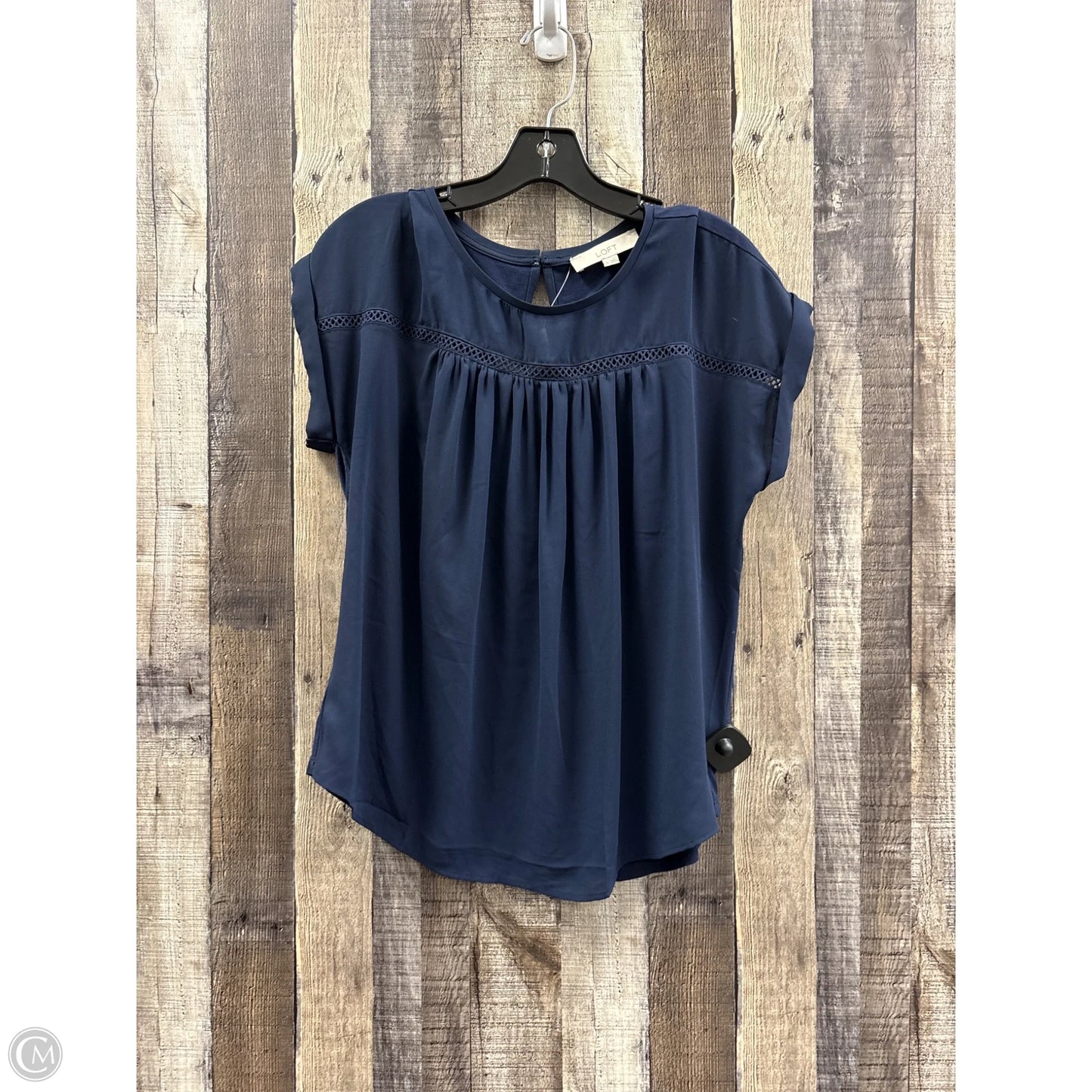Top Short Sleeve By Loft In Blue, Size: Xl