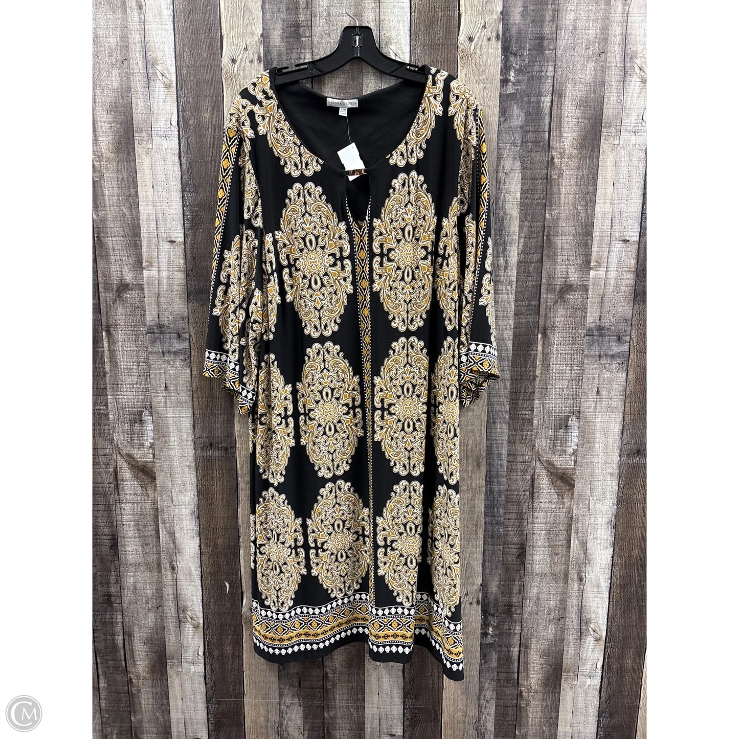 Dress Casual Short By Sandra Darren In Black, Size: 3x