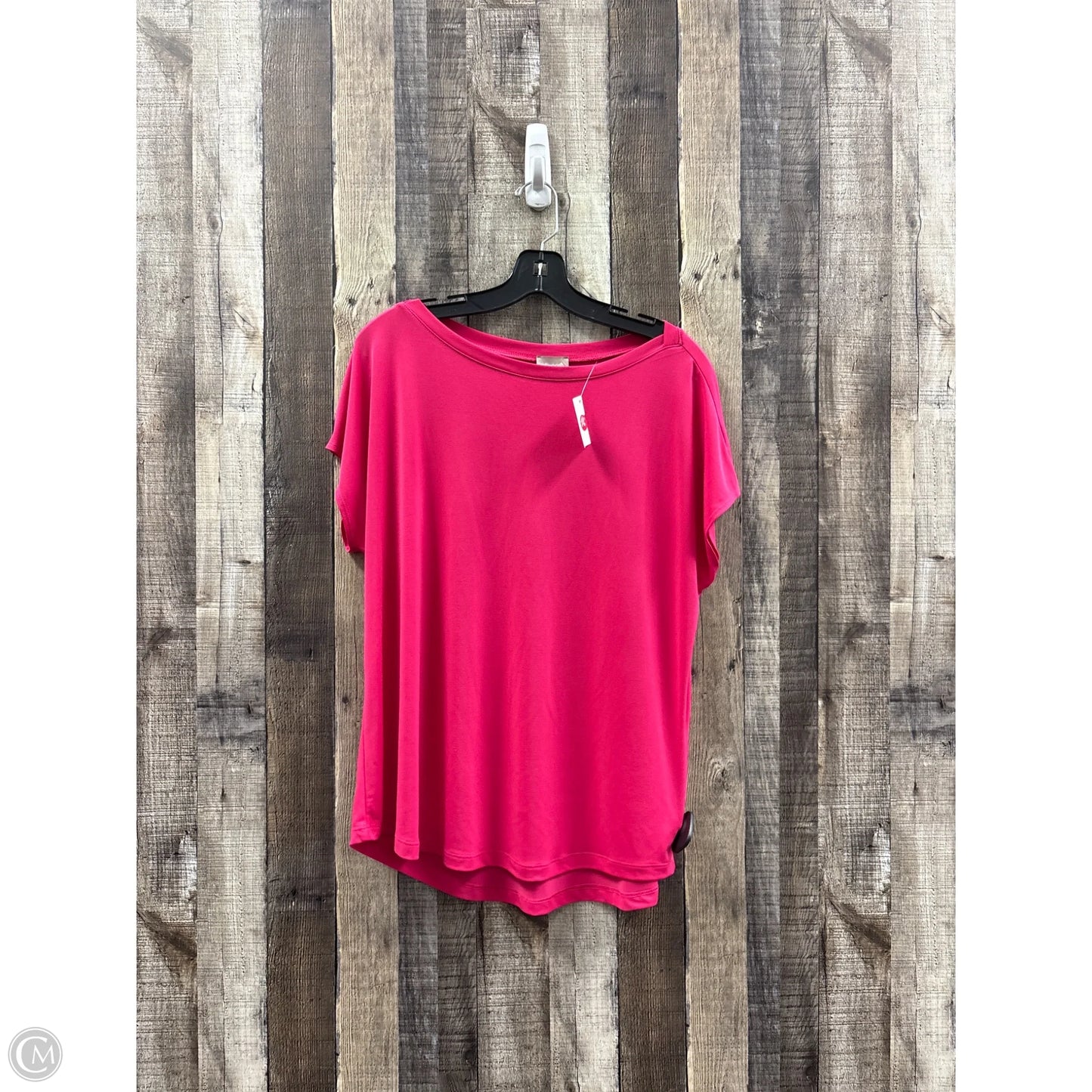 Top Short Sleeve Basic By Chicos In Pink, Size: L
