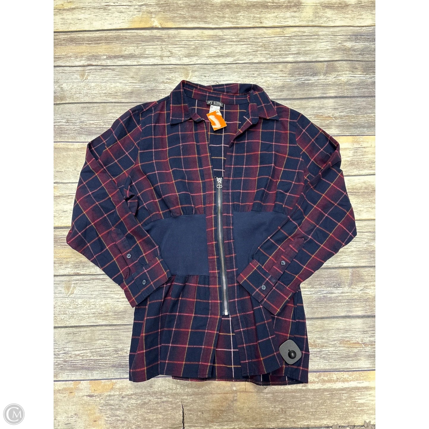 Top Long Sleeve By Venus In Blue, Size: Xl
