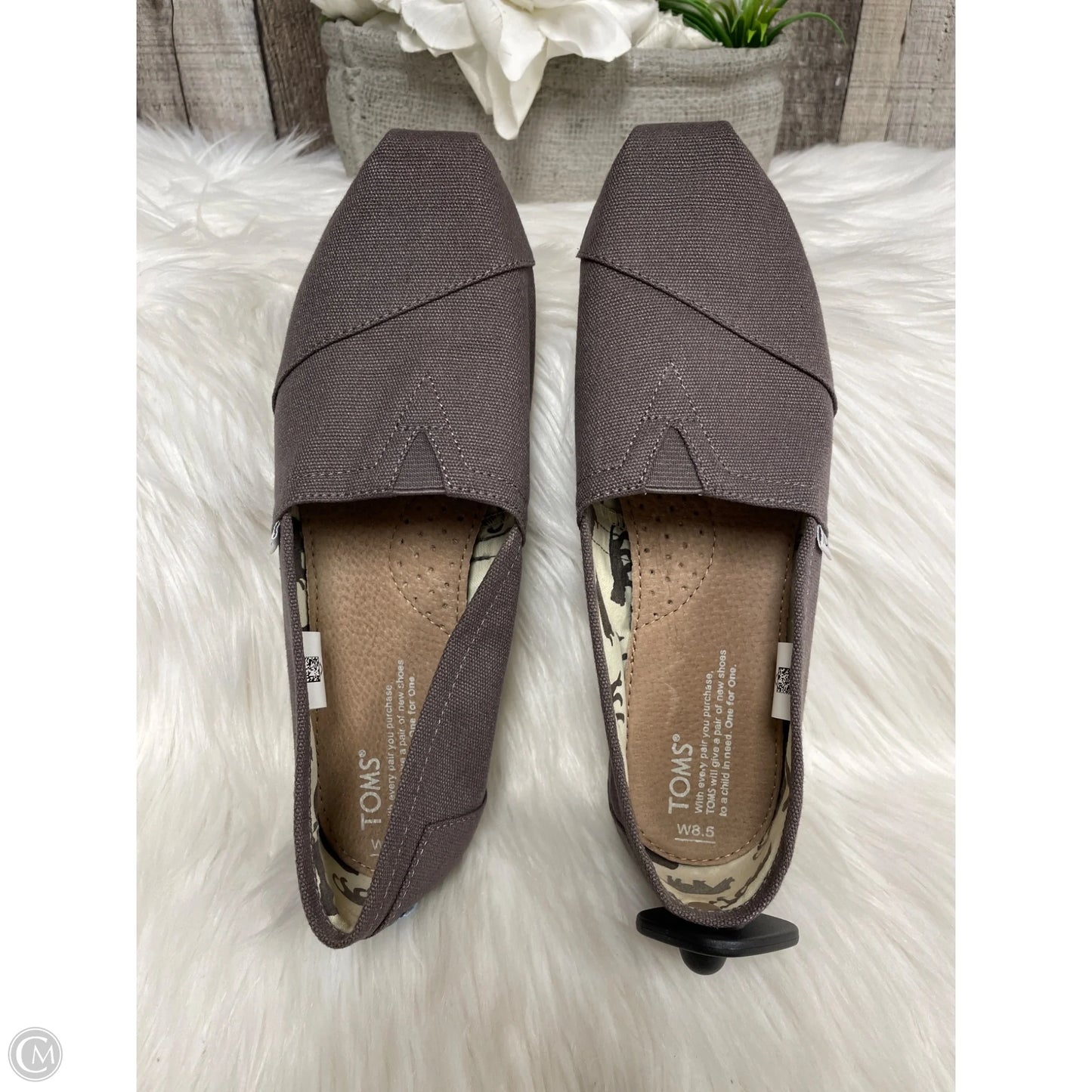 Shoes Flats By Toms In Grey, Size: 8.5