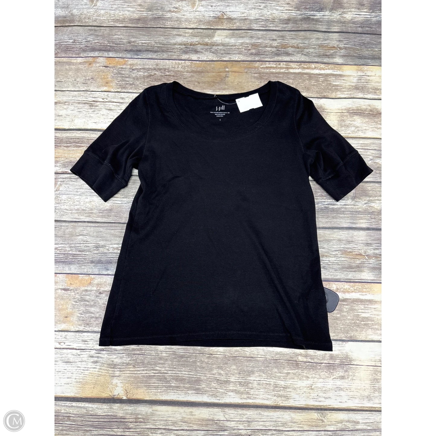 Top Short Sleeve By J. Jill In Black, Size: S