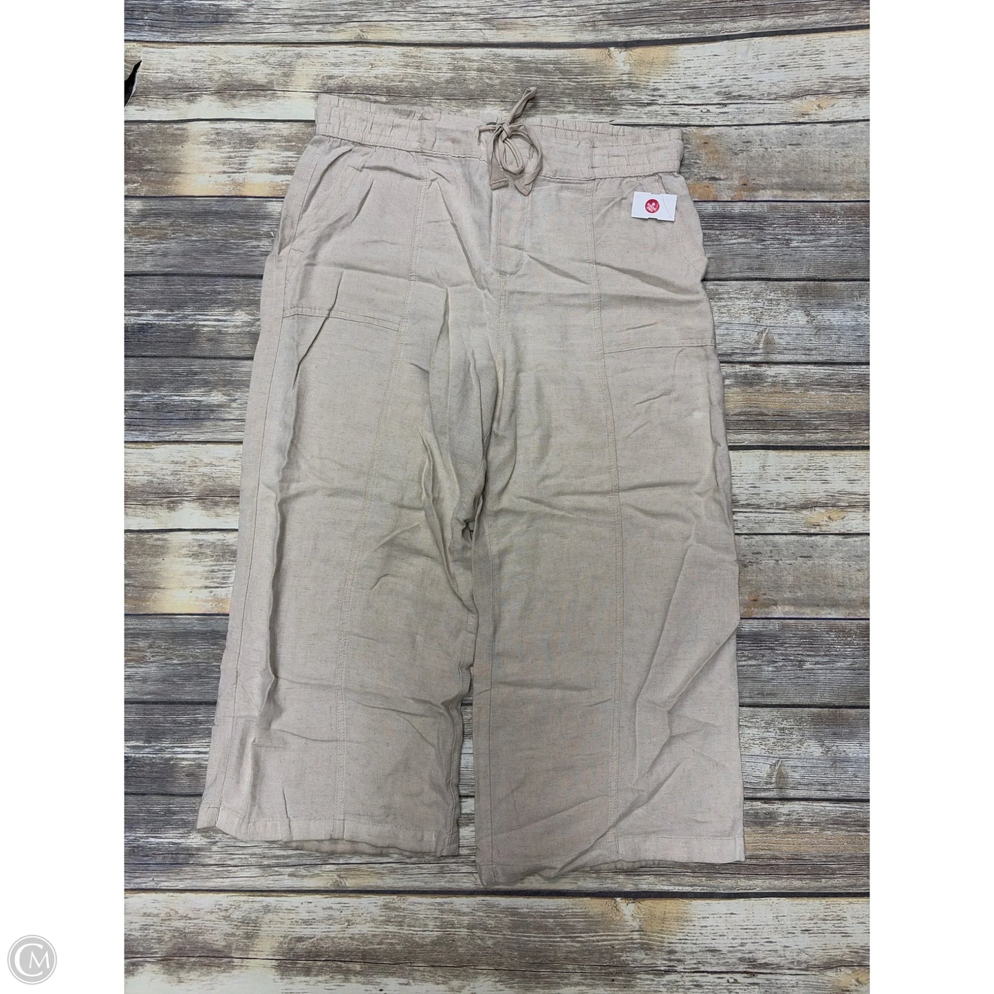 Pants Wide Leg By Falls Creek In Beige, Size: Xl