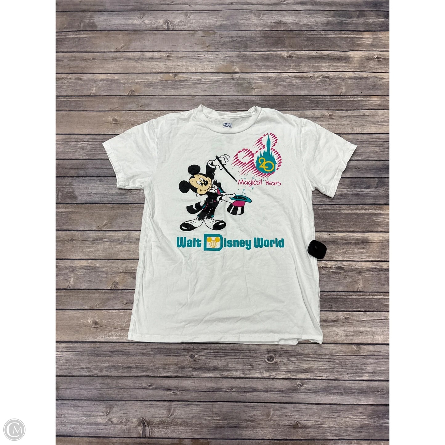 Top Short Sleeve By Disney In White, Size: S