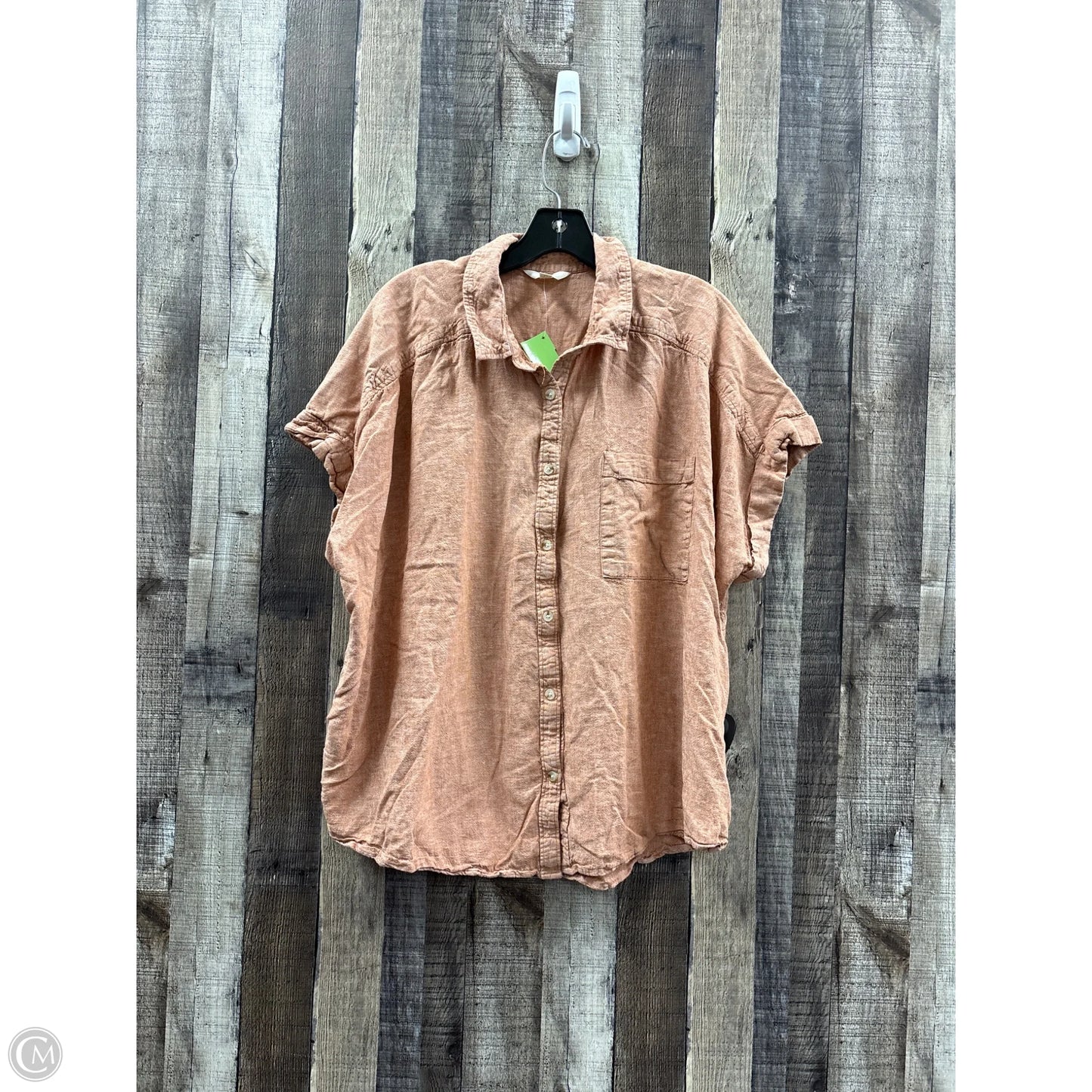 Top Short Sleeve By Terra & Sky In Orange, Size: 2x