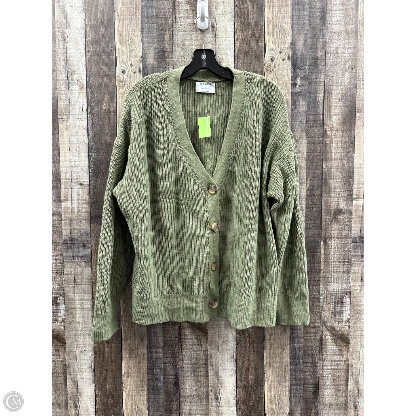 Sweater Cardigan By Old Navy In Green, Size: 3x