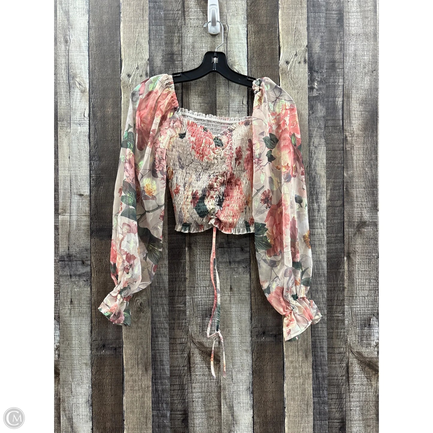 Top Long Sleeve By Cmf In Floral Print, Size: S