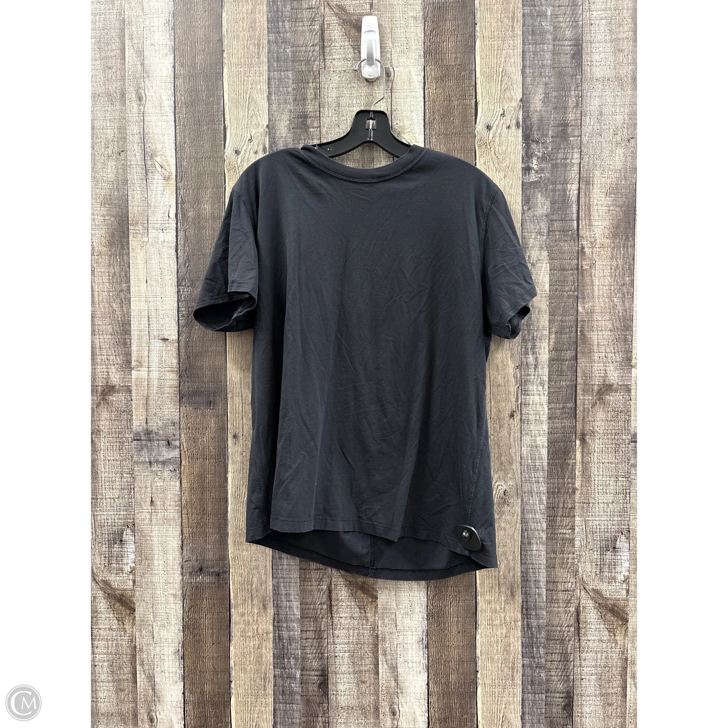 Top Short Sleeve By Lululemon In Black, Size: 8