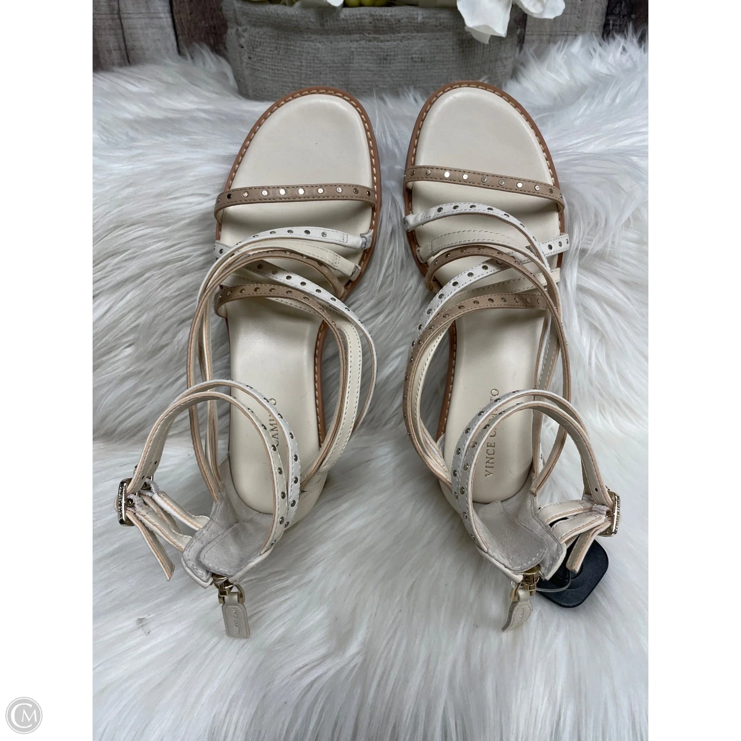 Sandals Flats By Vince Camuto In Multi-colored, Size: 8