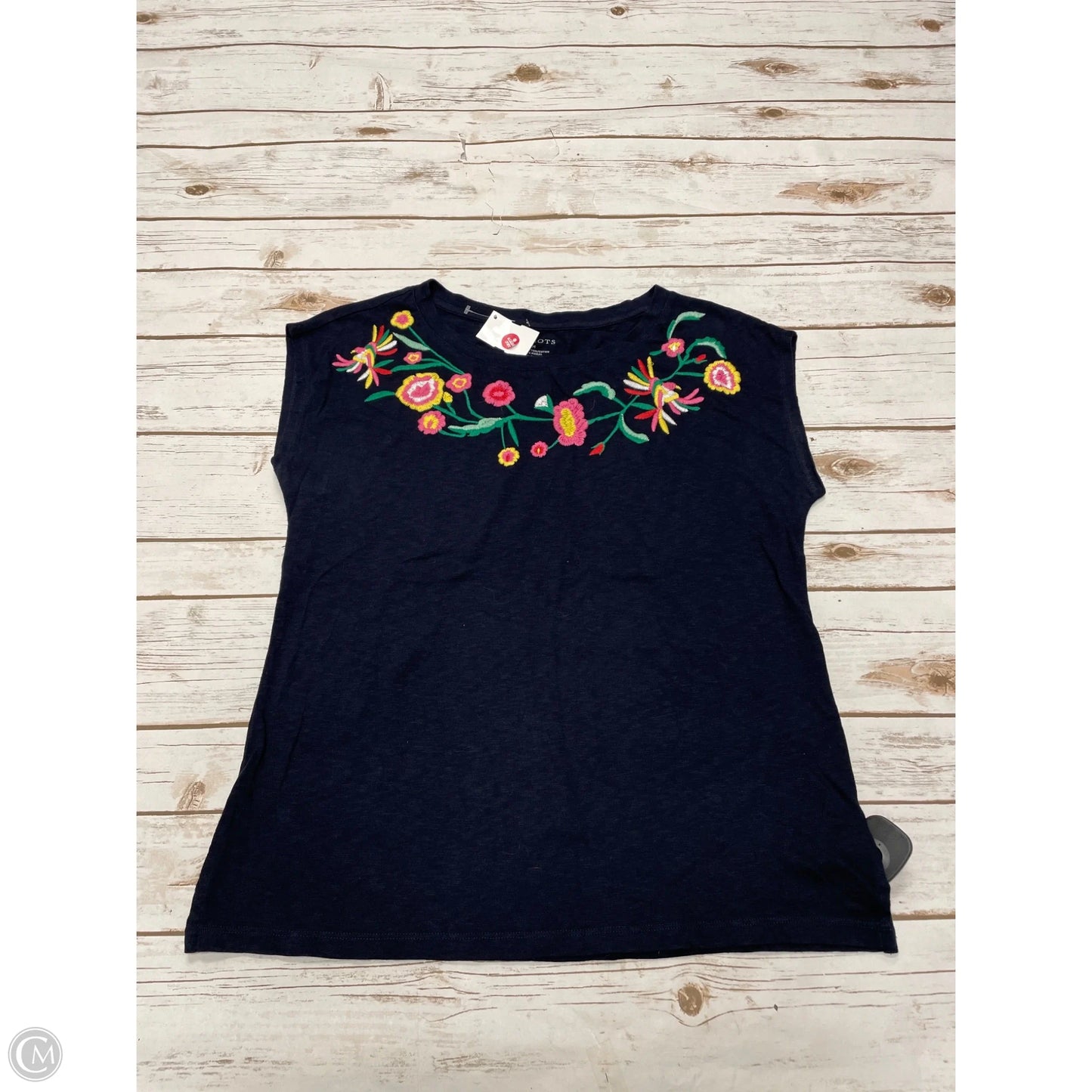 Top Short Sleeve By Talbots In Nautical Print, Size: M