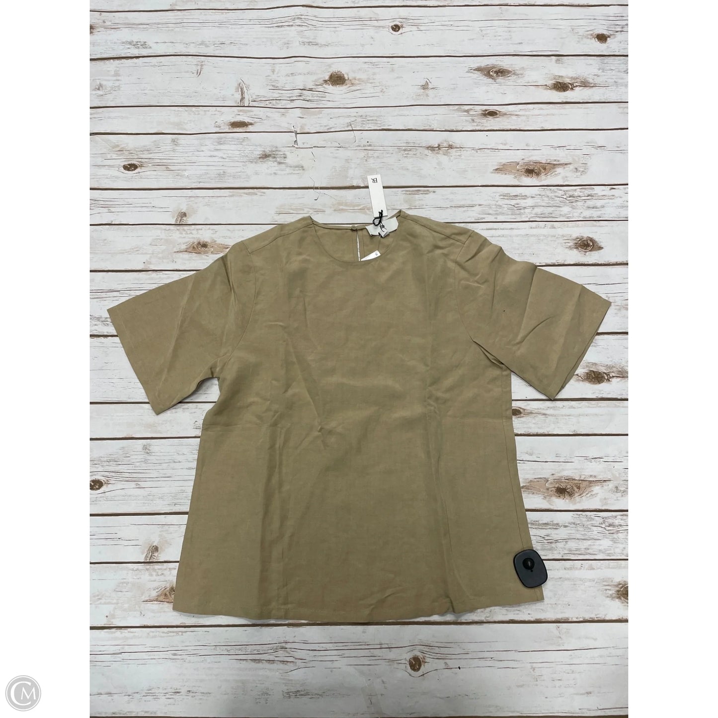 Top Short Sleeve By Banana Republic In Tan, Size: S