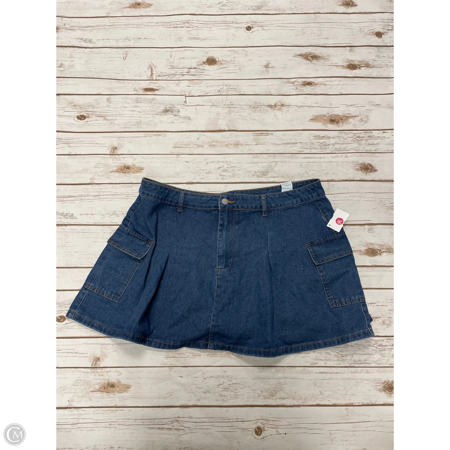Skirt Mini & Short By Shein In Blue Denim, Size: 2x