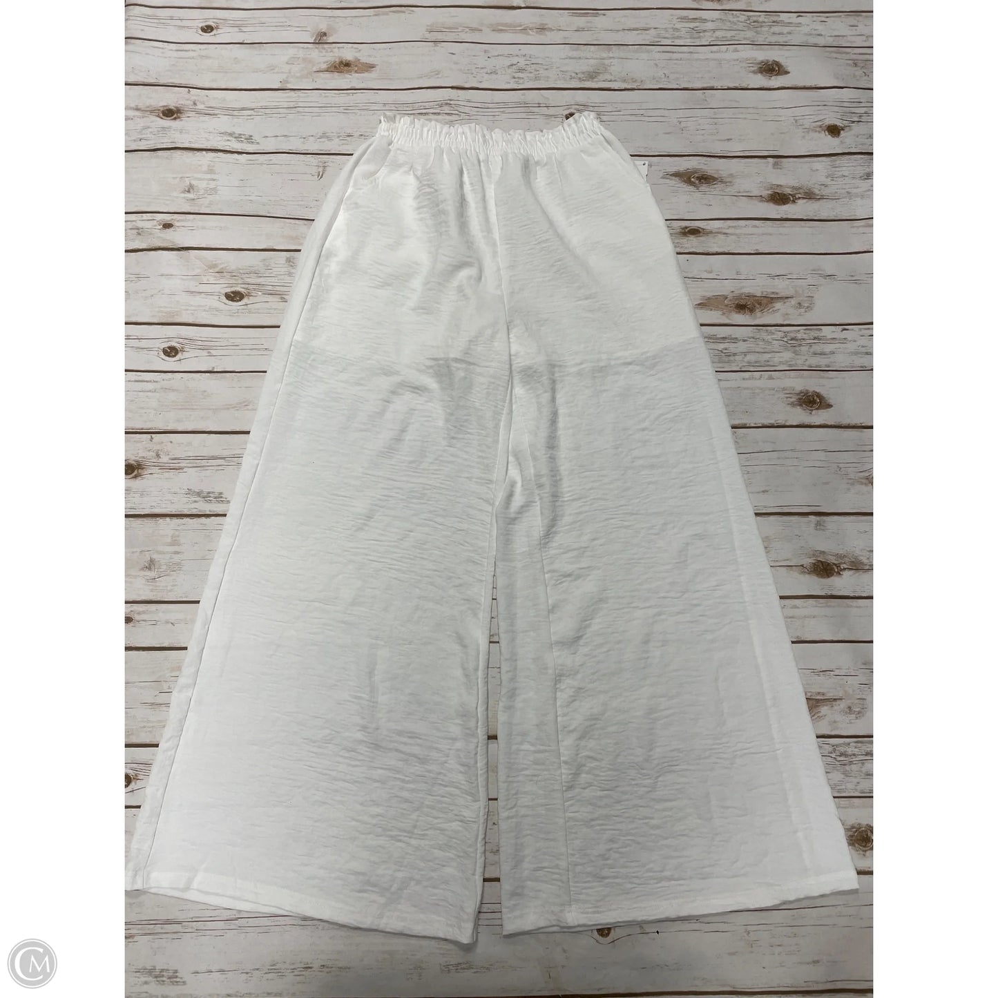 Pants Wide Leg By Cme In White, Size: L