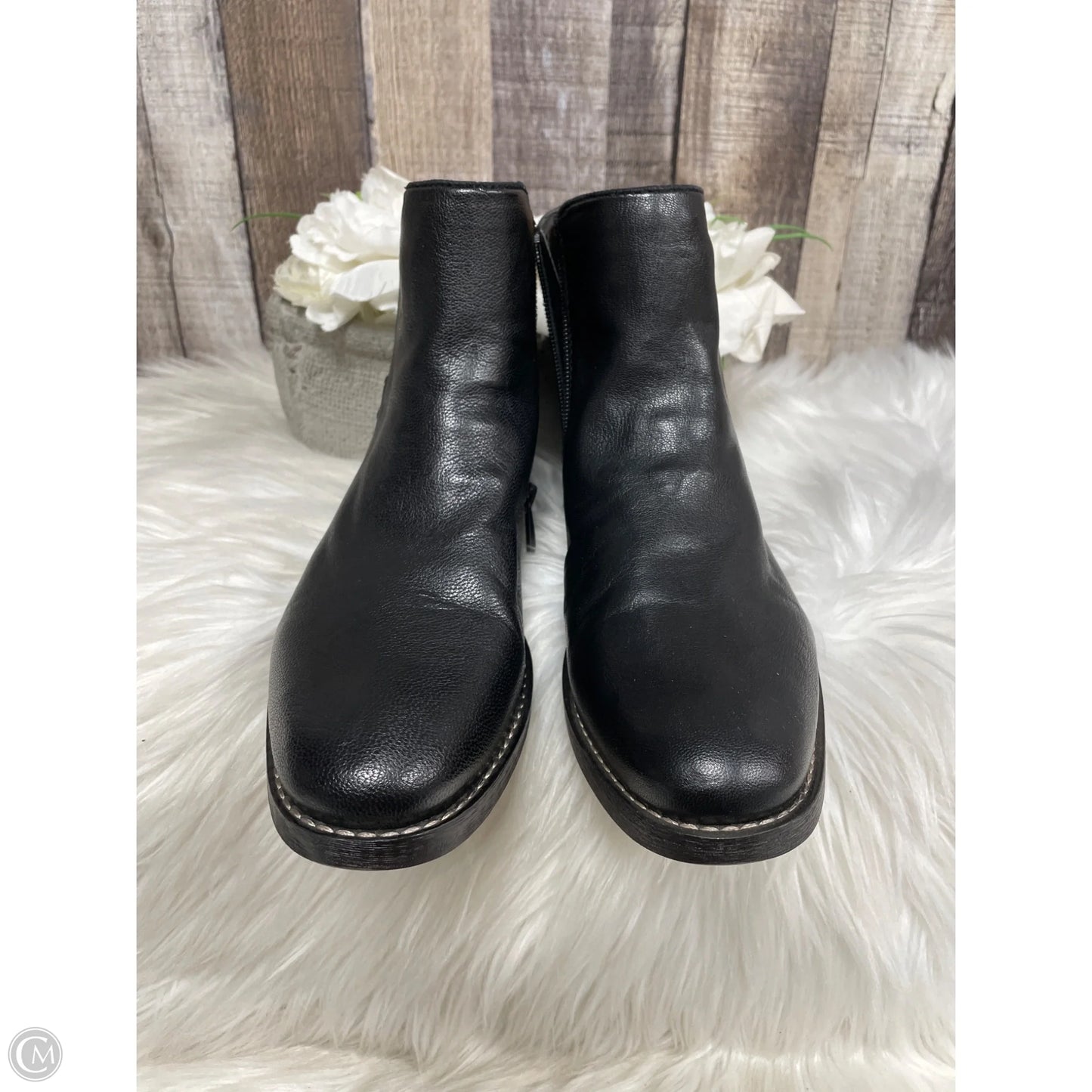 Boots Ankle Flats By Franco Sarto In Black, Size: 7.5