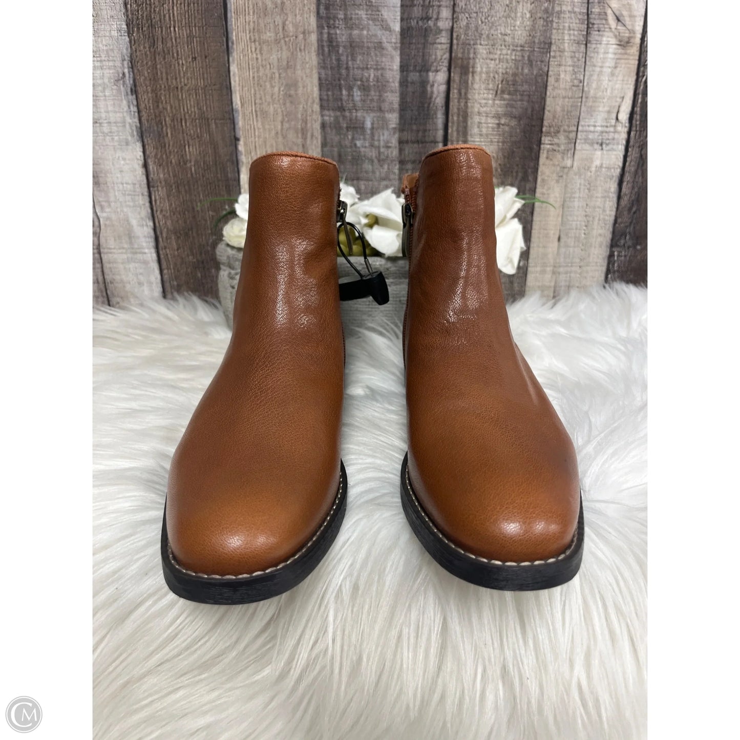 Boots Ankle Flats By Franco Sarto In Brown, Size: 8