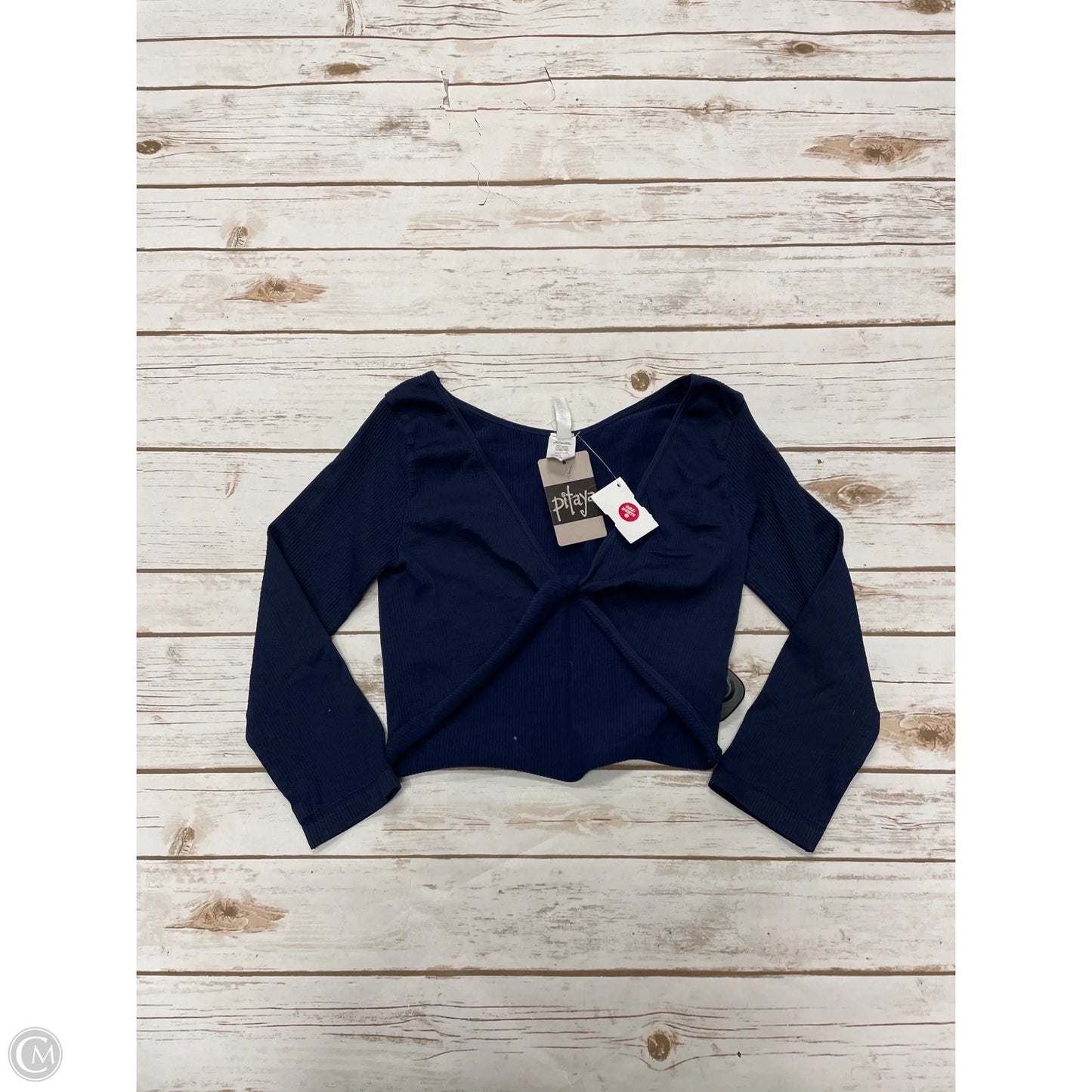 Top Long Sleeve By Nikibiki In Navy, Size: Osfm