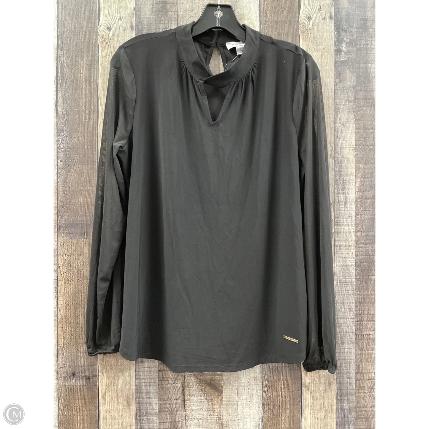 Top Long Sleeve By Nine West In Black, Size: L