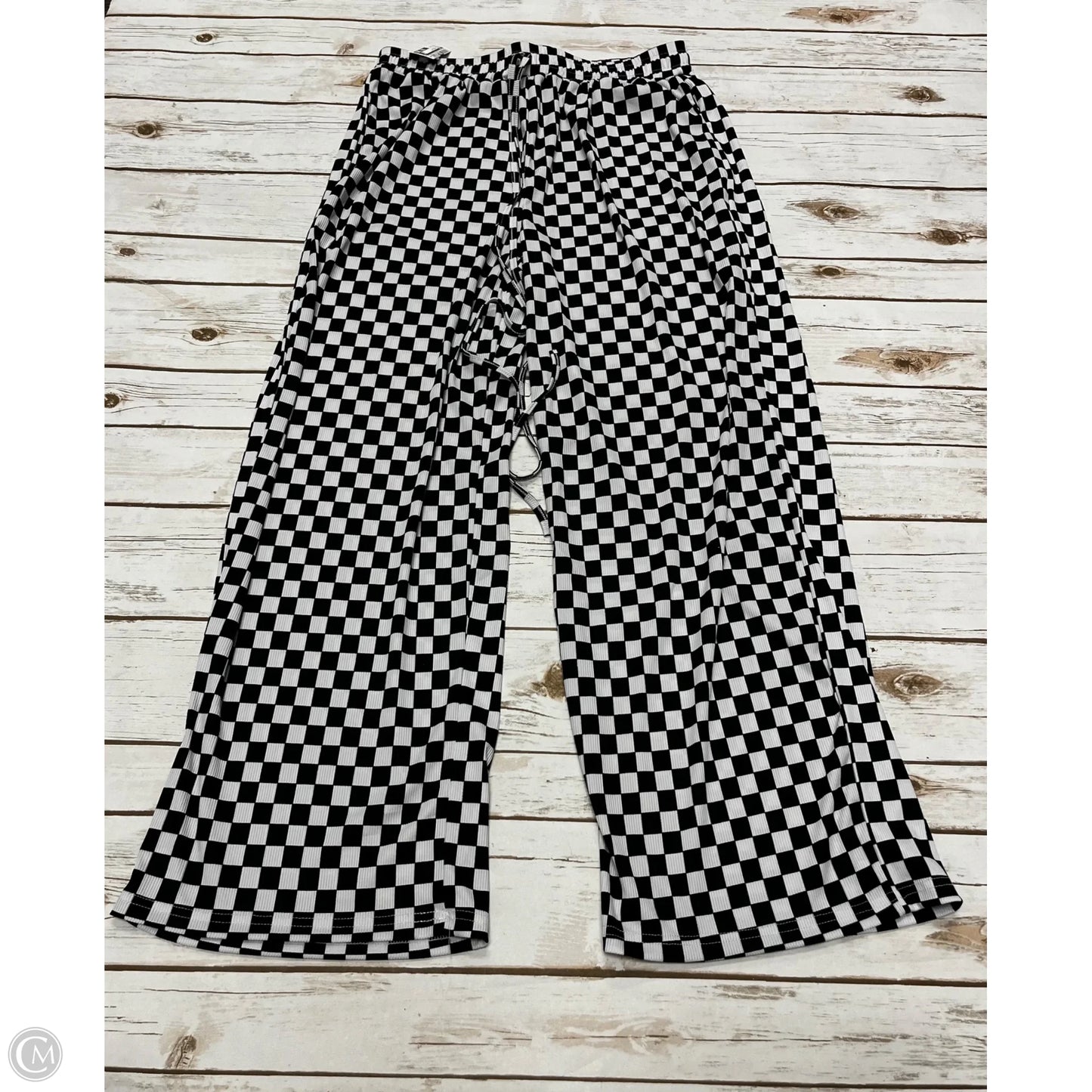 Pants Wide Leg By Cmf In Black & White, Size: Xxl