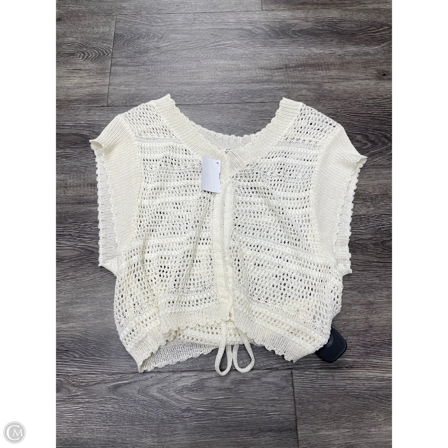 Top Short Sleeve By Adore In Ivory, Size: S