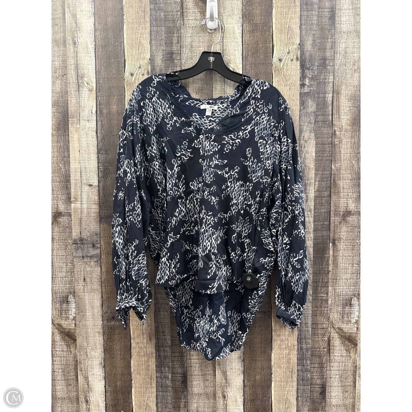 Top Long Sleeve By Cmc In Ombre Print, Size: S
