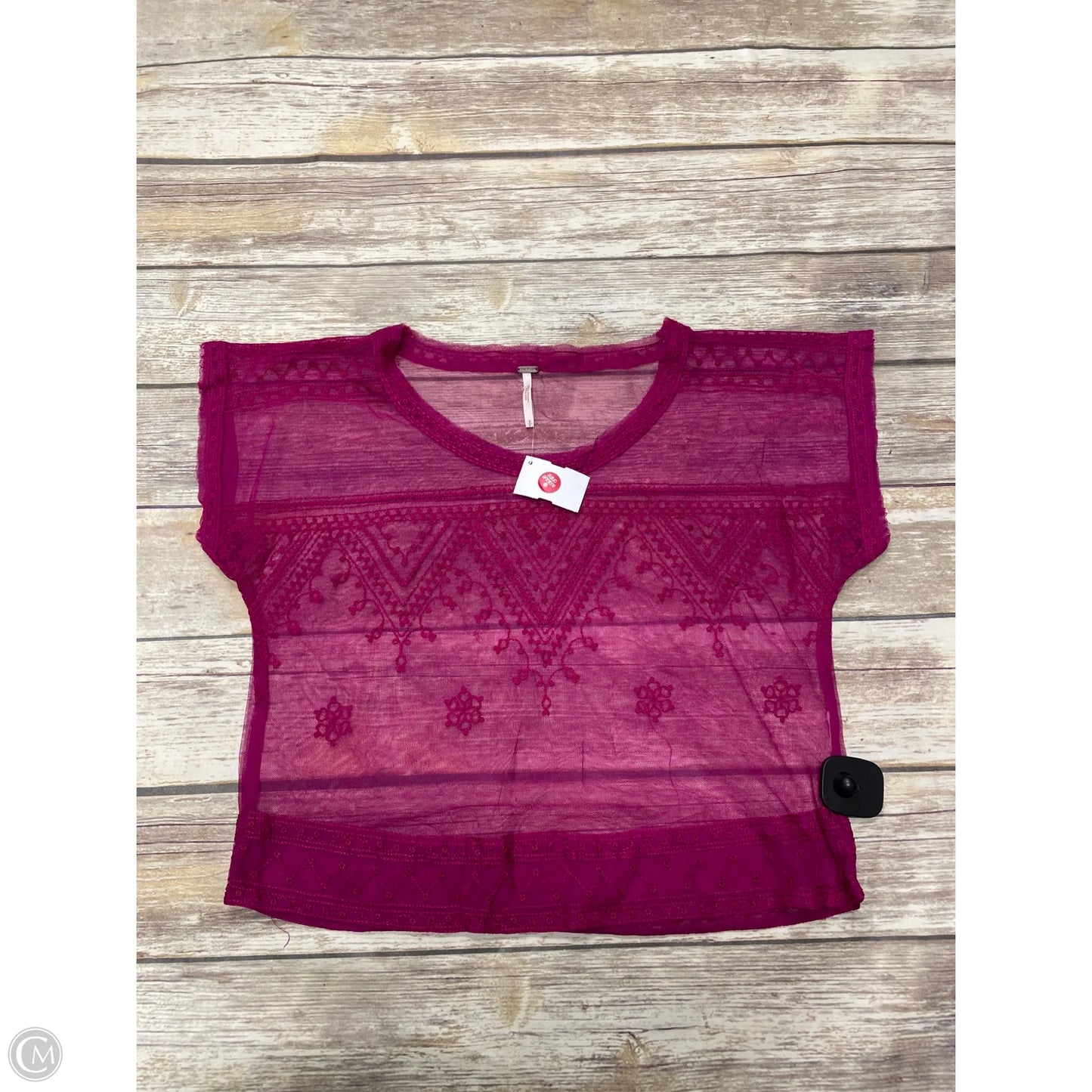 Top Short Sleeve By Free People In Pink, Size: S