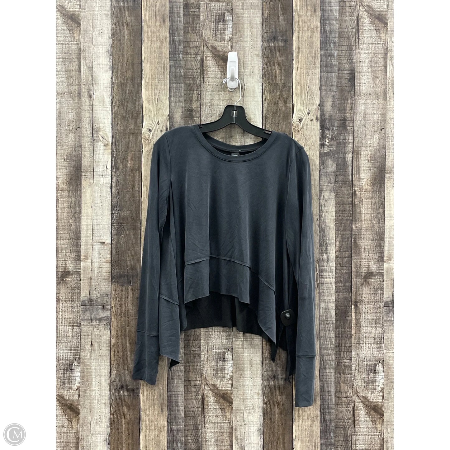 Athletic Top Long Sleeve Crewneck By Cme In Black, Size: S
