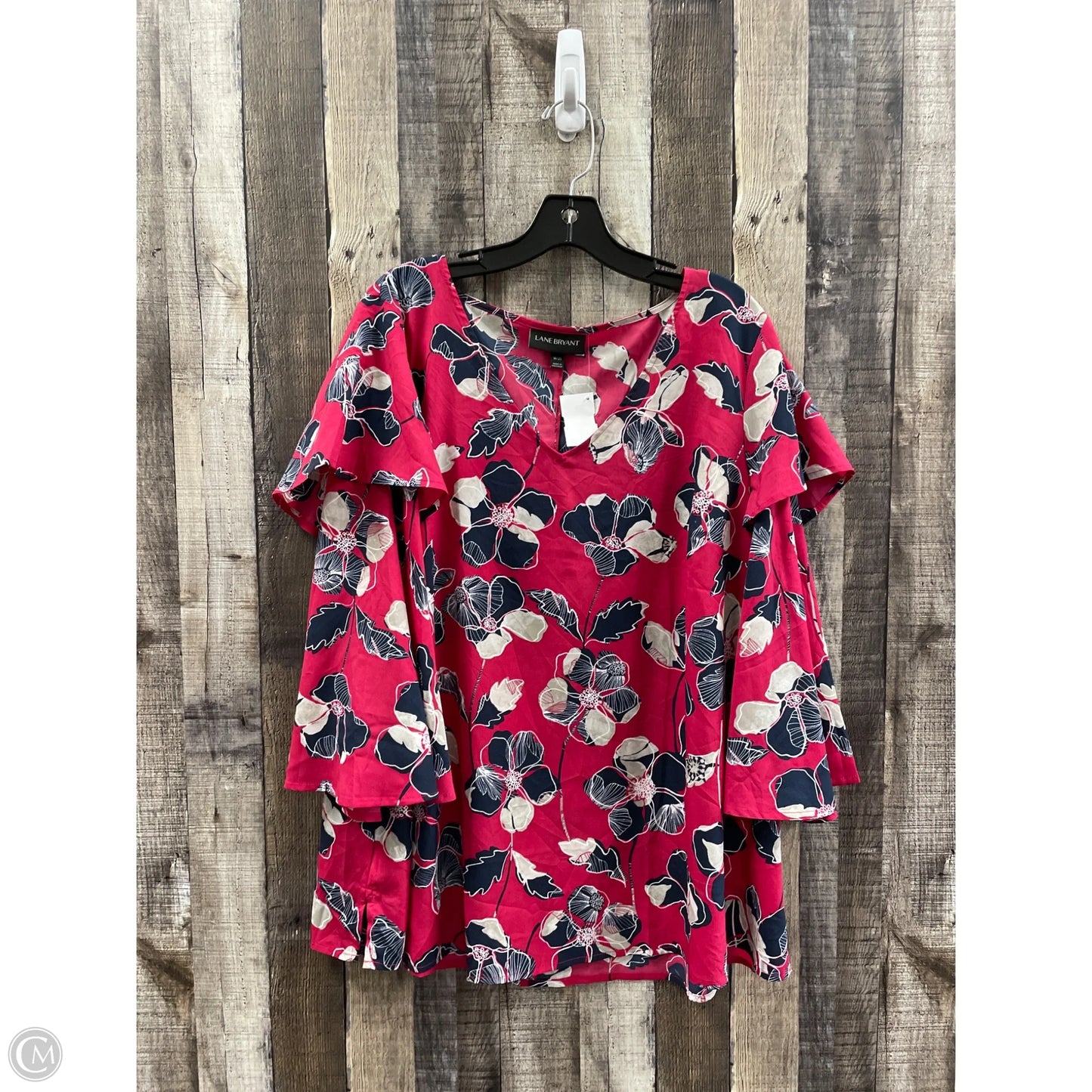 Top 3/4 Sleeve By Lane Bryant In Floral Print, Size: 1x