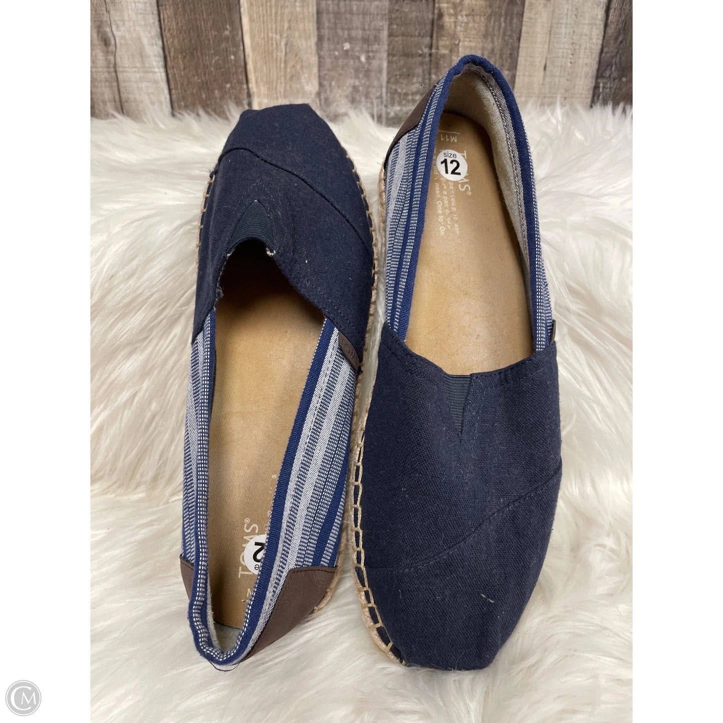 Shoes Flats By Toms In Navy, Size: 12