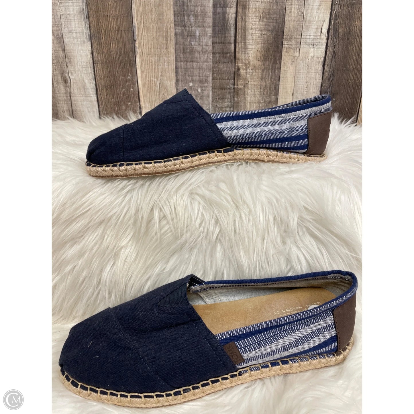 Shoes Flats By Toms In Navy, Size: 12