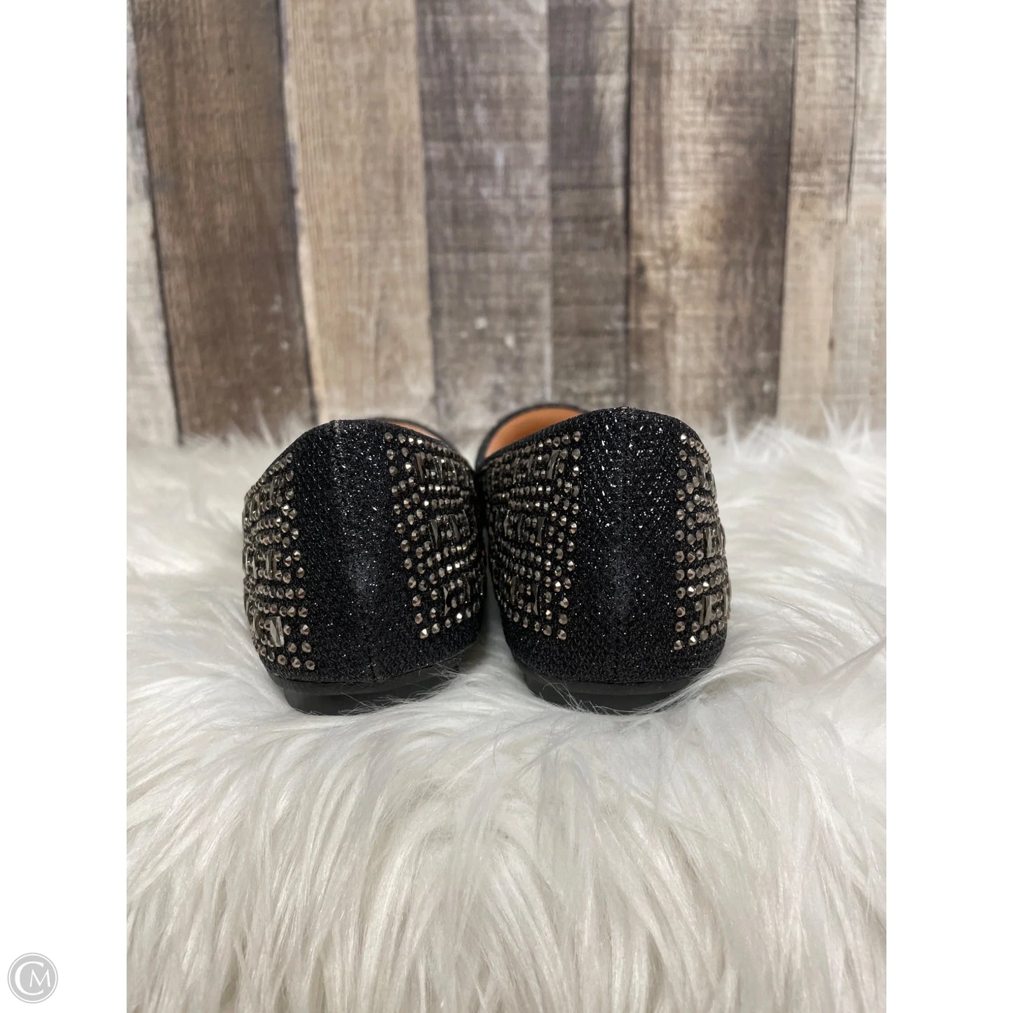Shoes Flats By Forever In Black & Gold, Size: 10