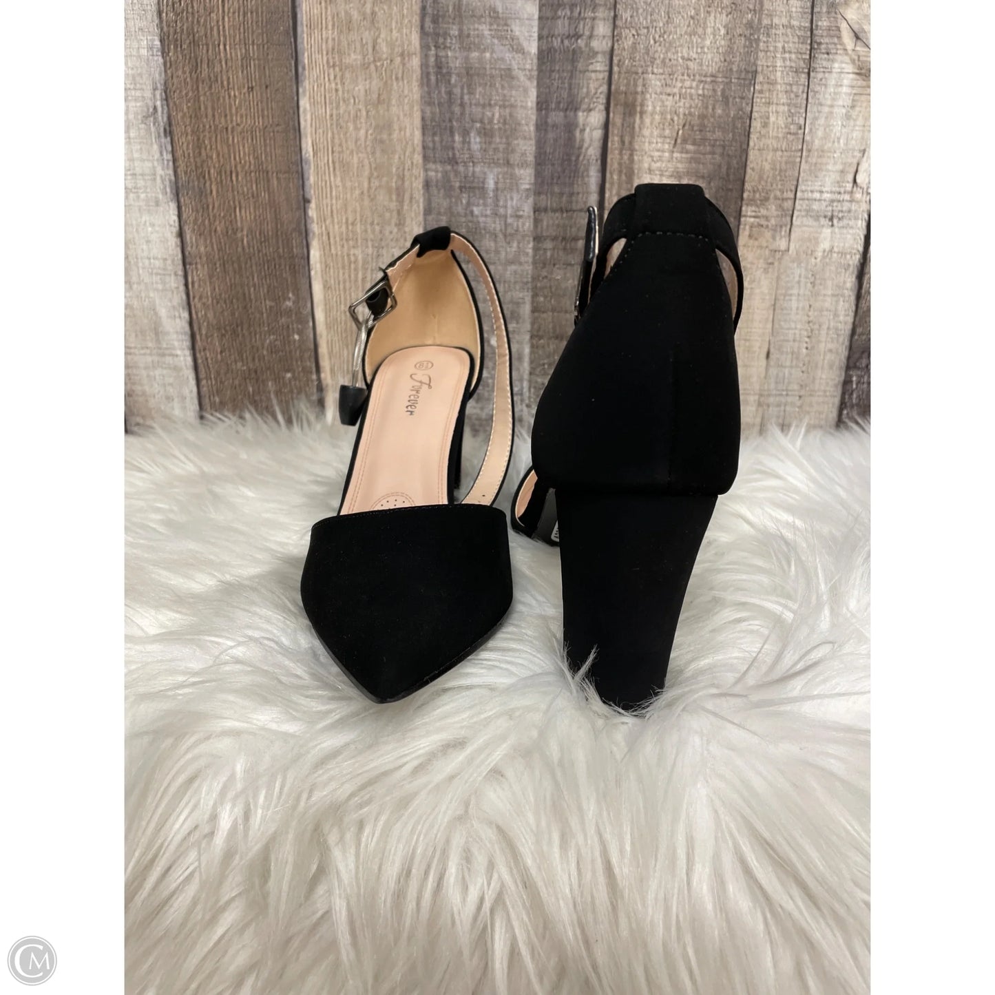 Shoes Heels Block By Forever In Black, Size: 8.5