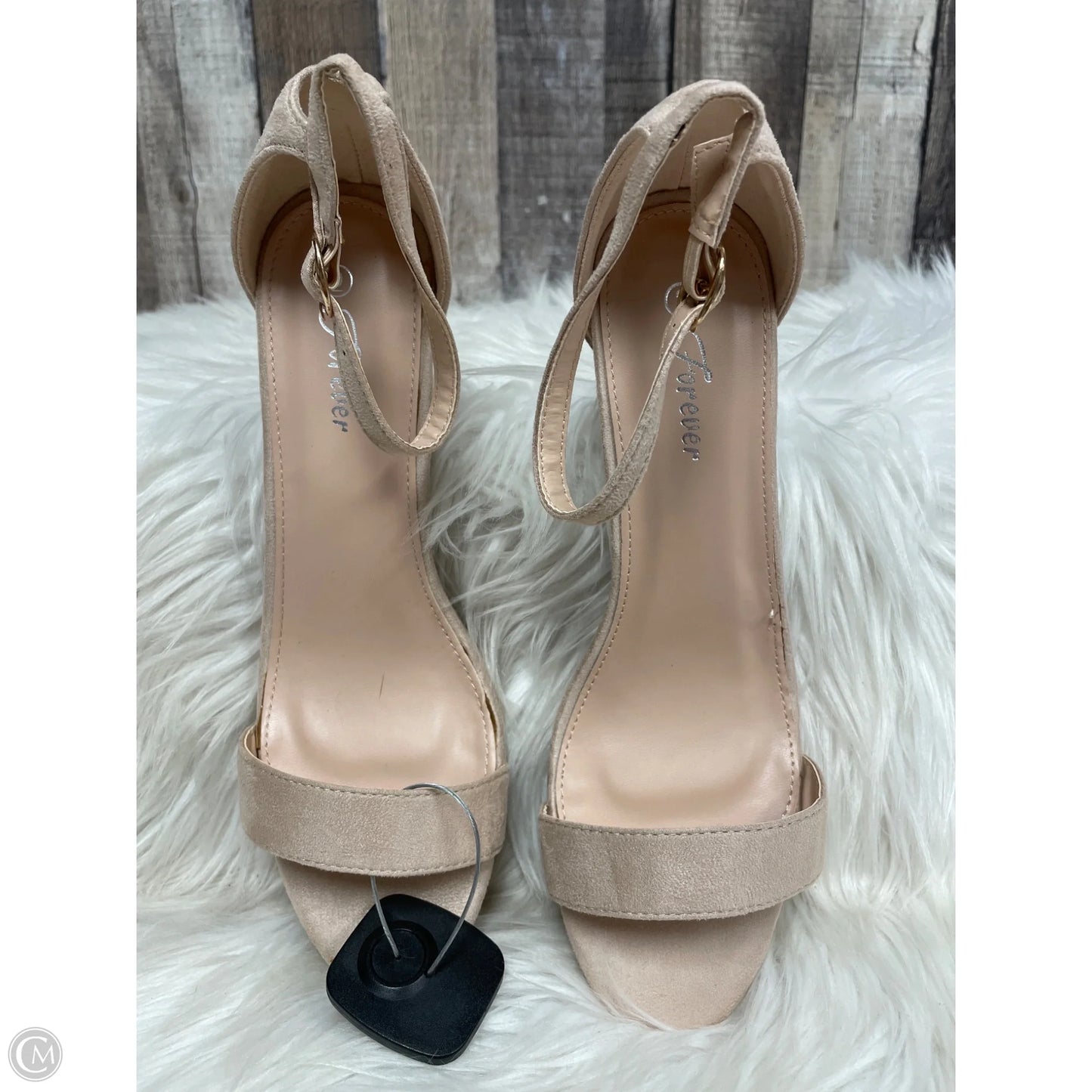 Sandals Heels Stiletto By Forever In Tan, Size: 9