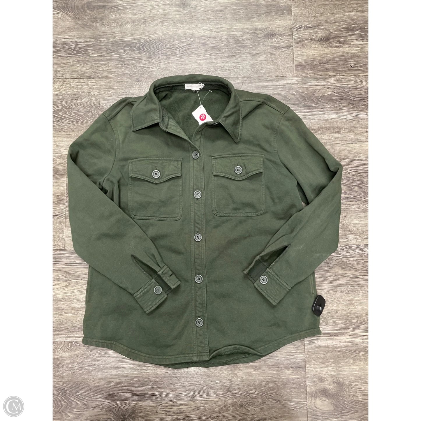 Jacket Shirt By Good American In Green, Size: 0